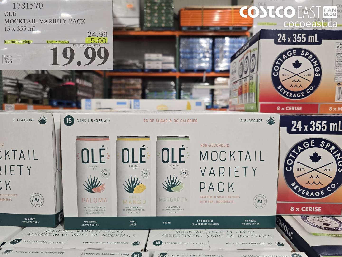 1781570 OLE MOCKTAIL VARIETY PACK 15 X 355 ML ($5.00 INSTANT SAVINGS EXPIRES ON 2026-03-29) $19.99