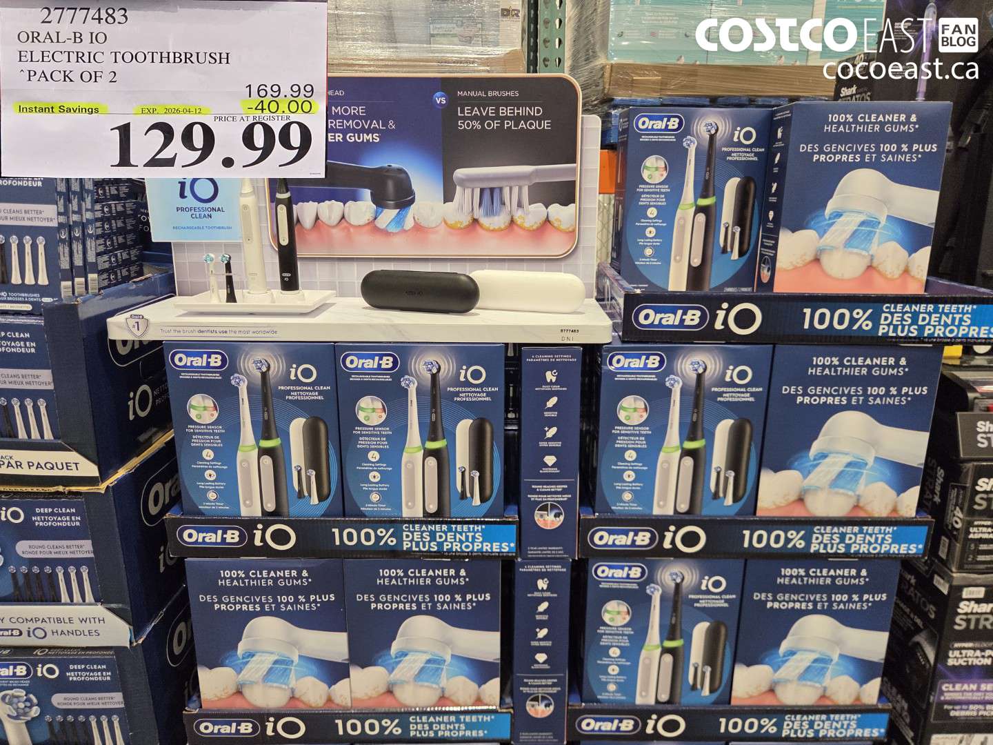 2777483 ORAL-B IO ELECTRIC TOOTHBRUSH PACK OF 2 ($40.00 INSTANT SAVINGS EXPIRES ON 2026-04-12) $129.99