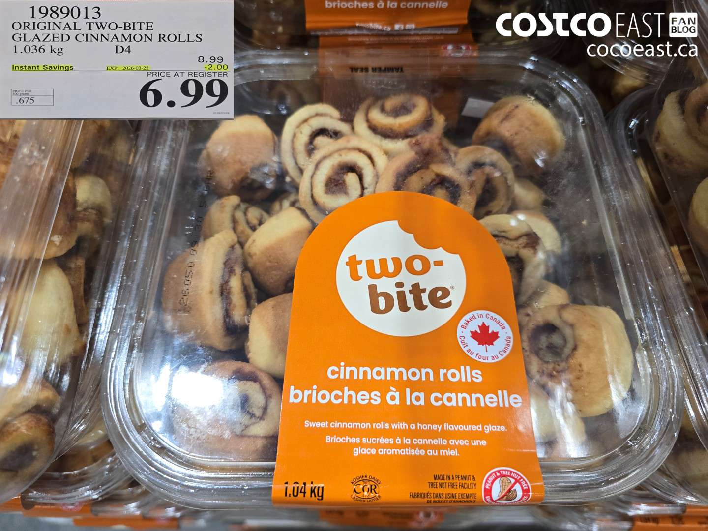 19890113 ORIGINAL TWO-BITE GLAZED CINNAMON ROLLS 1.036 KG ($2.00 INSTANT SAVINGS EXPIRES ON 2026-03-22) $6.99