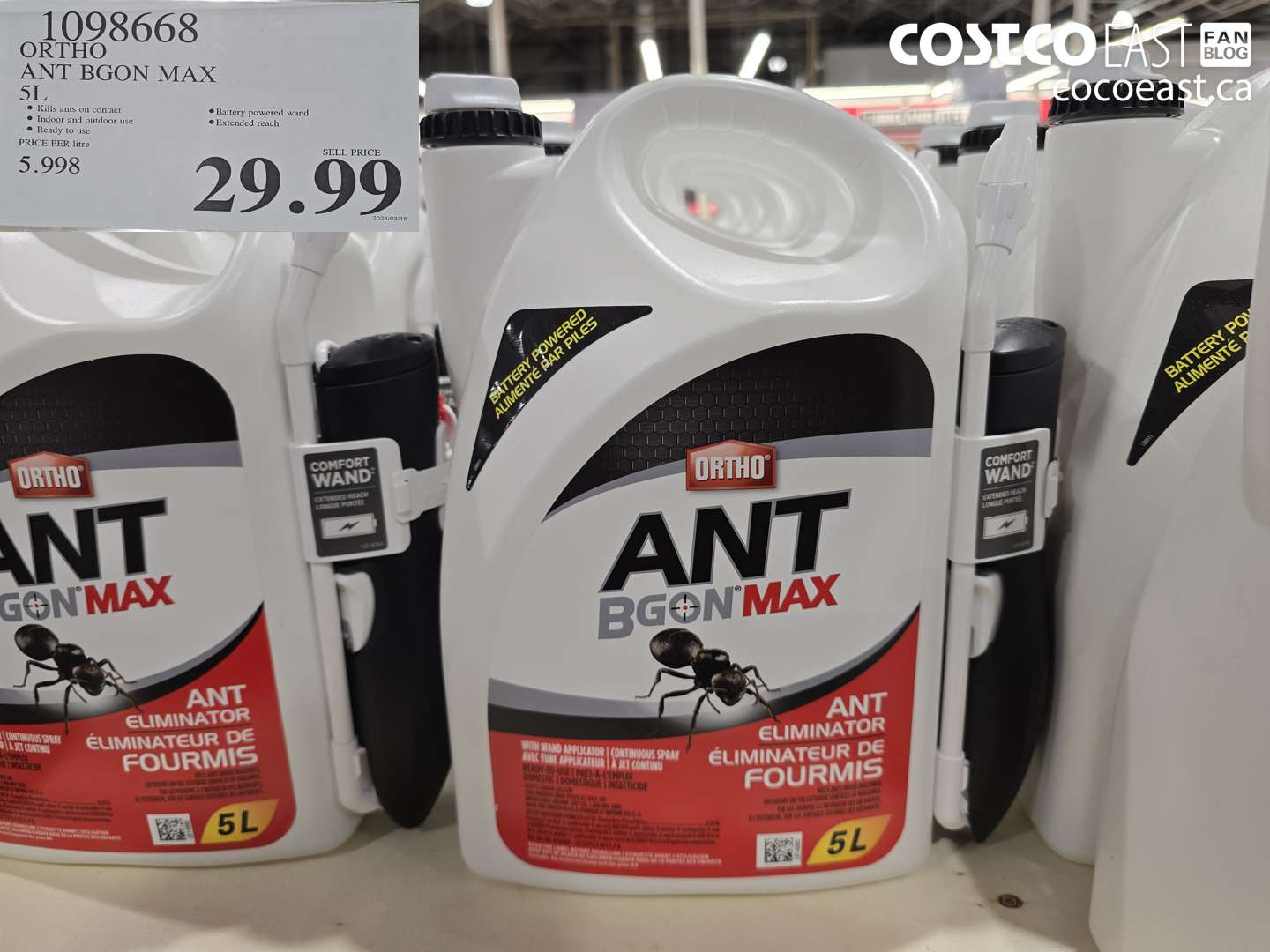 1098668 ORTHO ANT BGON MAX 5L $29.99