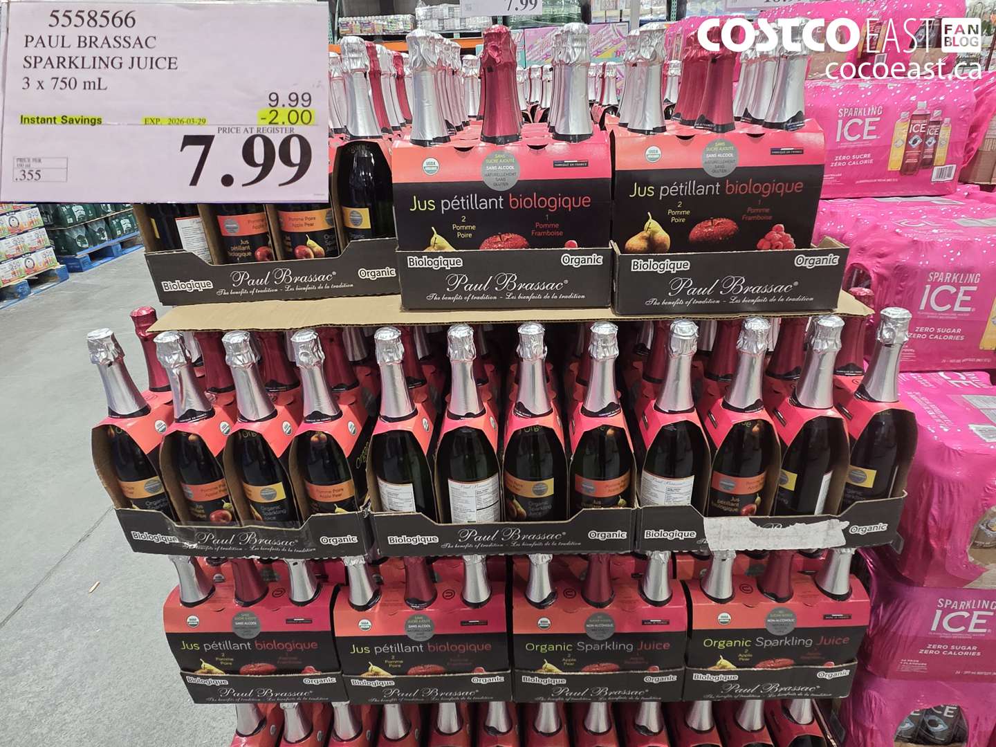 5558566 PAUL BRASSAC SPARKLING JUICE 3 X 750 ML ($2.00 INSTANT SAVINGS EXPIRES ON 2026-03-29) $7.99