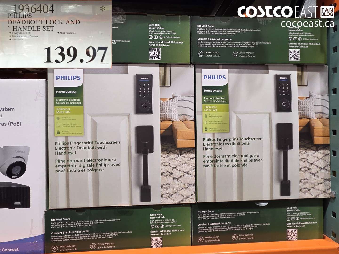 1936404 PHILIPS DEADBOLT LOCK AND HANDLE SET $139.97