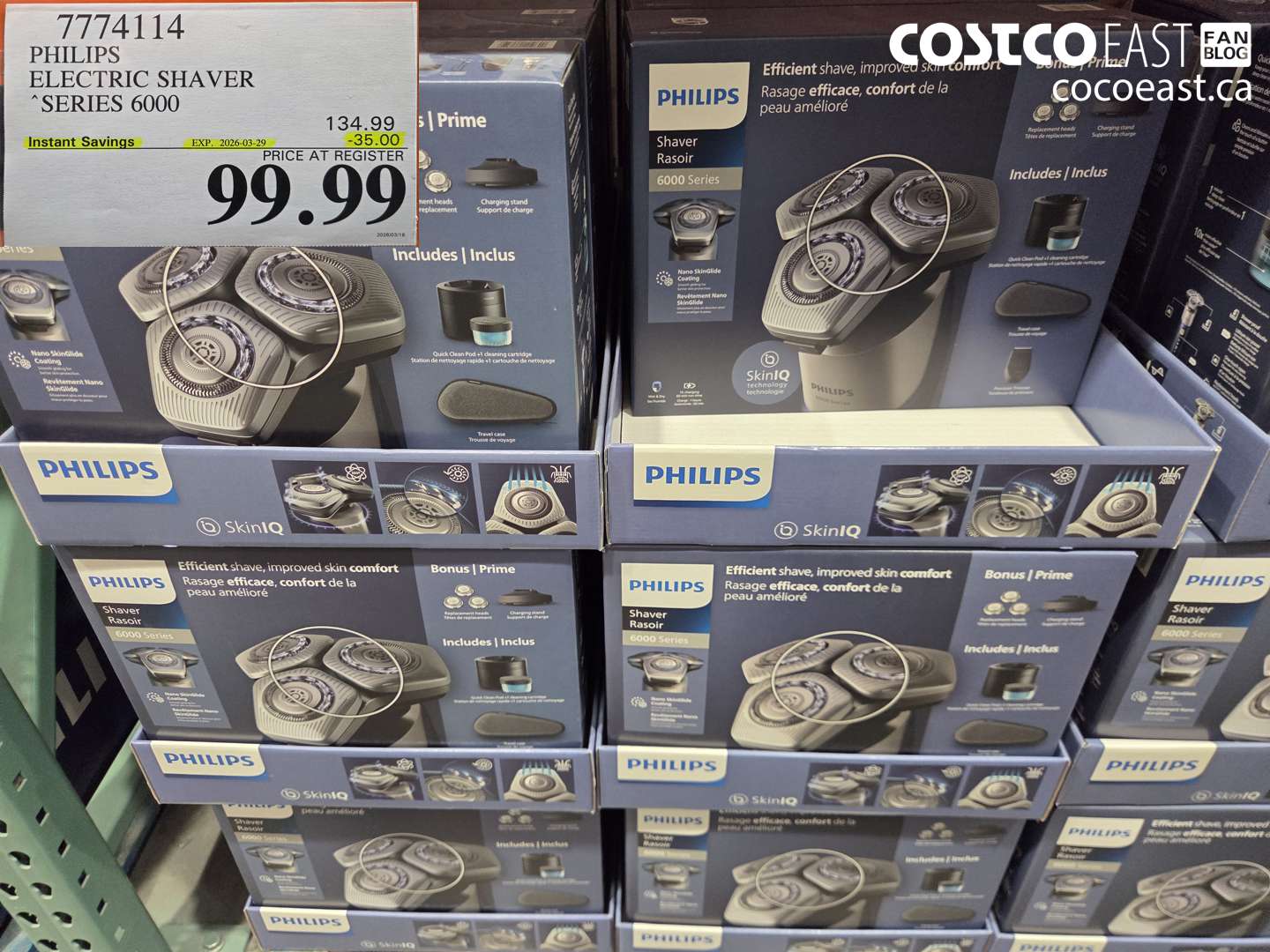 77747114 PHILIPS ELECTRIC SHAVER SERIES 6000 ($35.00 INSTANT SAVINGS EXPIRES ON 2026-03-29) $99.99