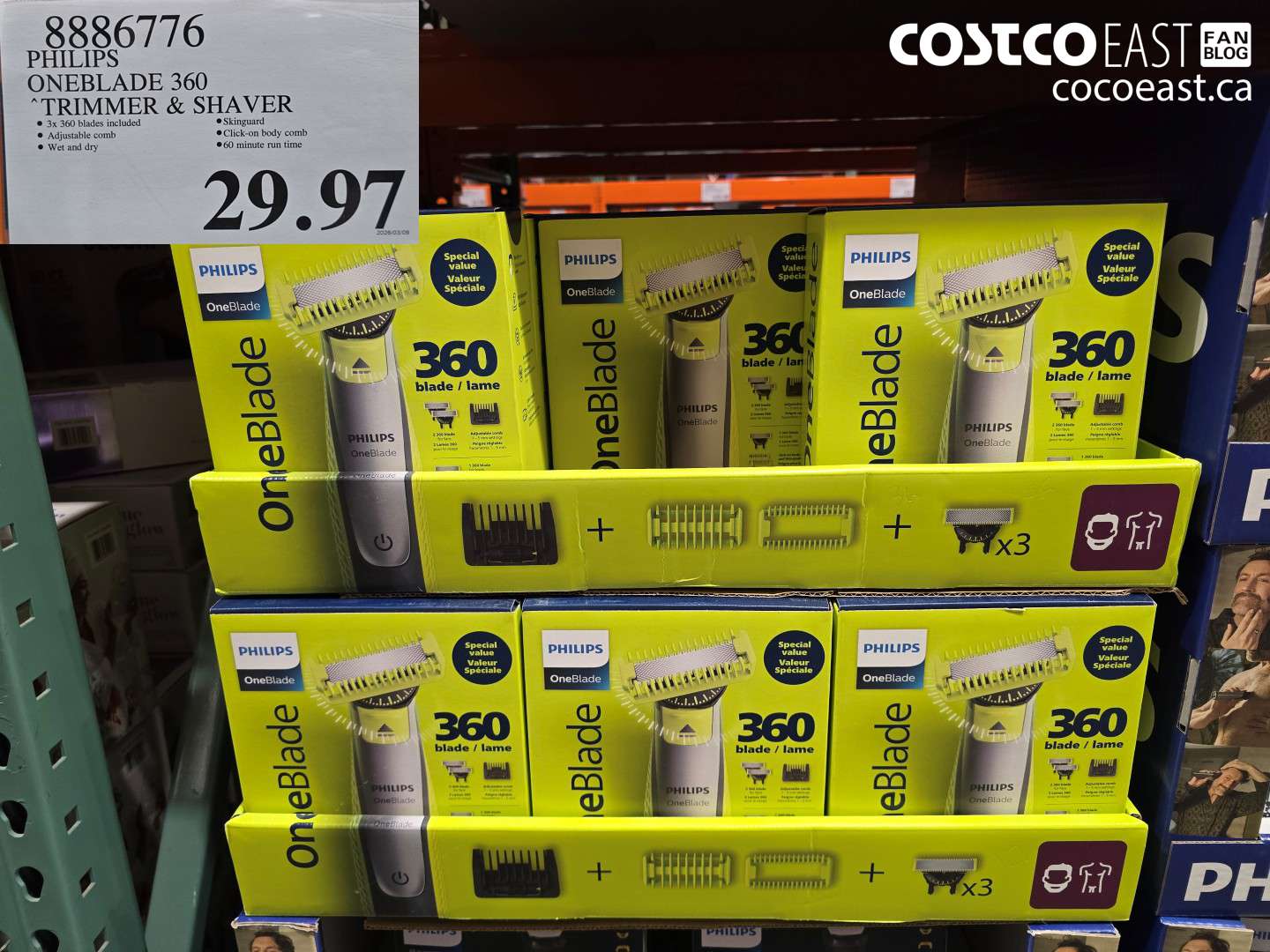 8886776 PHILIPS ONEBLADE 360 TRIMMER & SHAVER $29.97