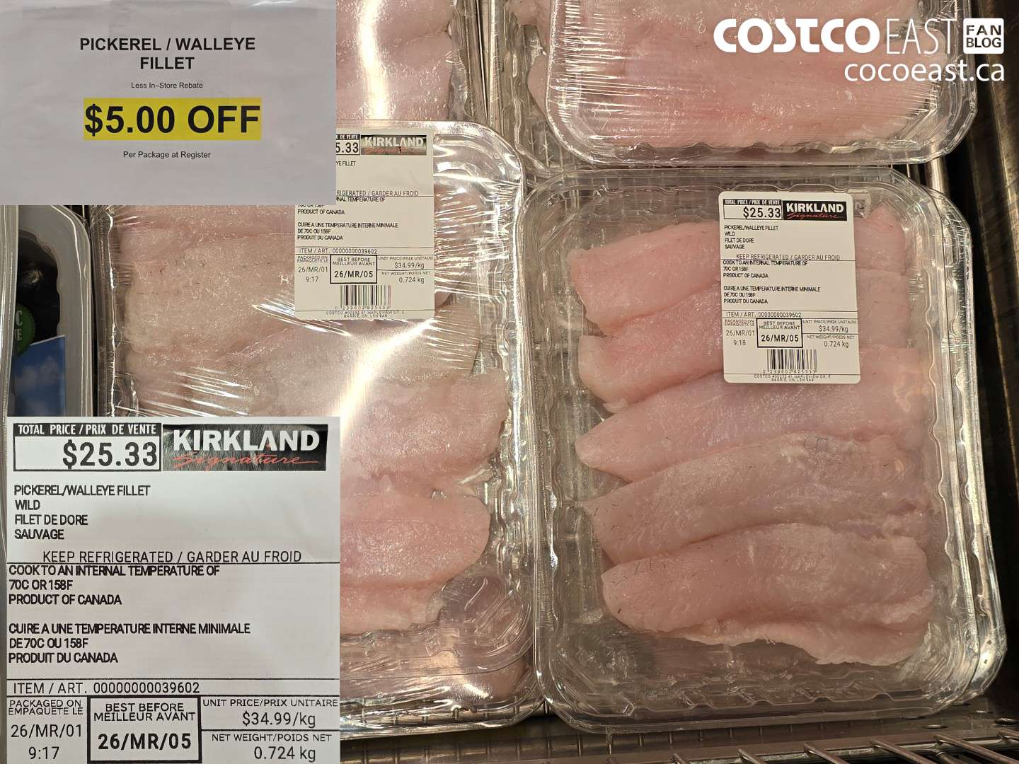 39502 PICKEREL / WALLEYE FILLET ($5.00 INSTANT SAVINGS)