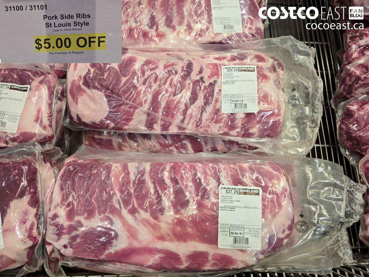 31100 PORK SIDE RIBS ST LOUIS STYLE ($5.00 INSTANT SAVINGS)