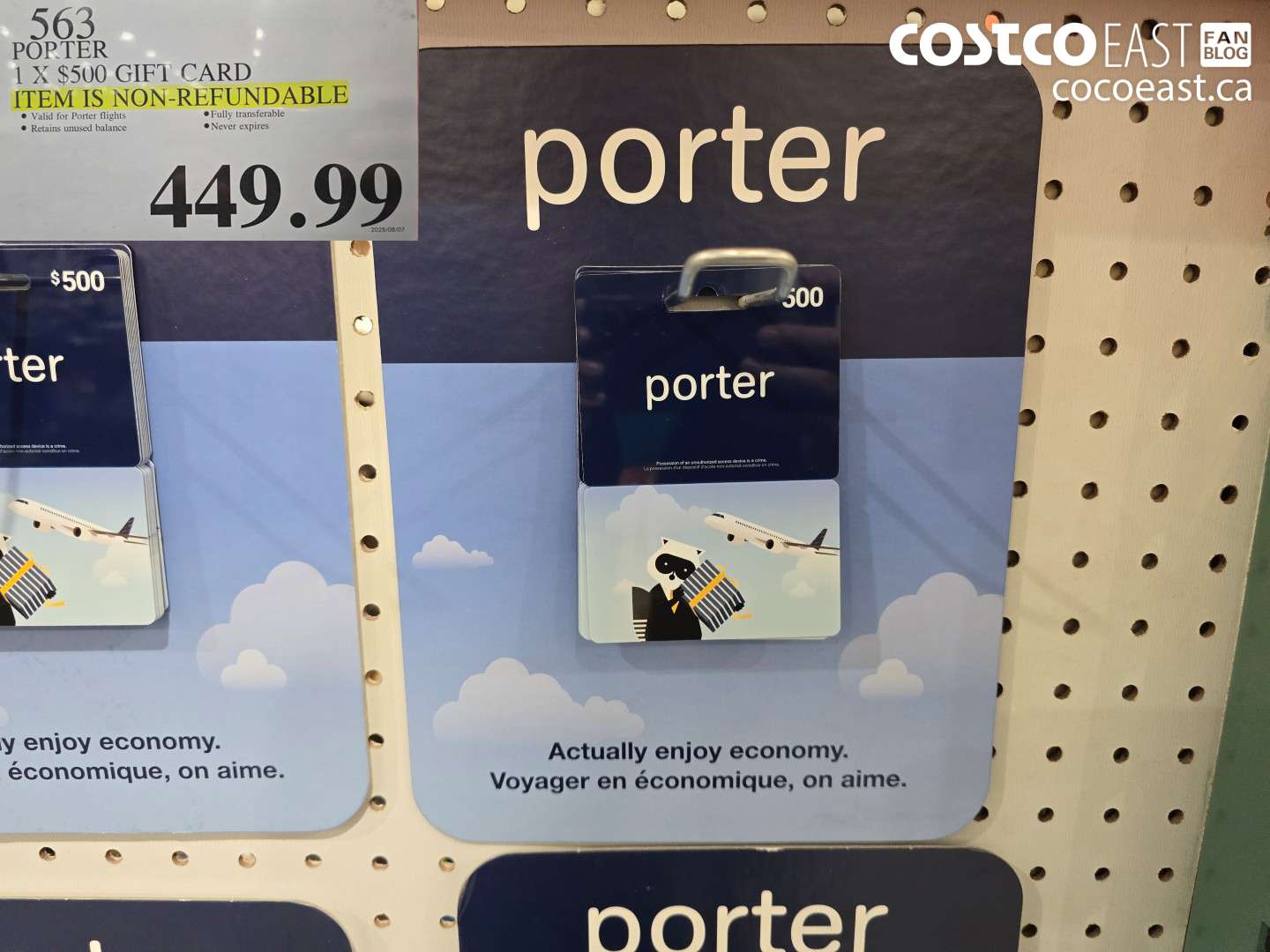563 PORTER 1 X $500 GIFT CARD $449.99