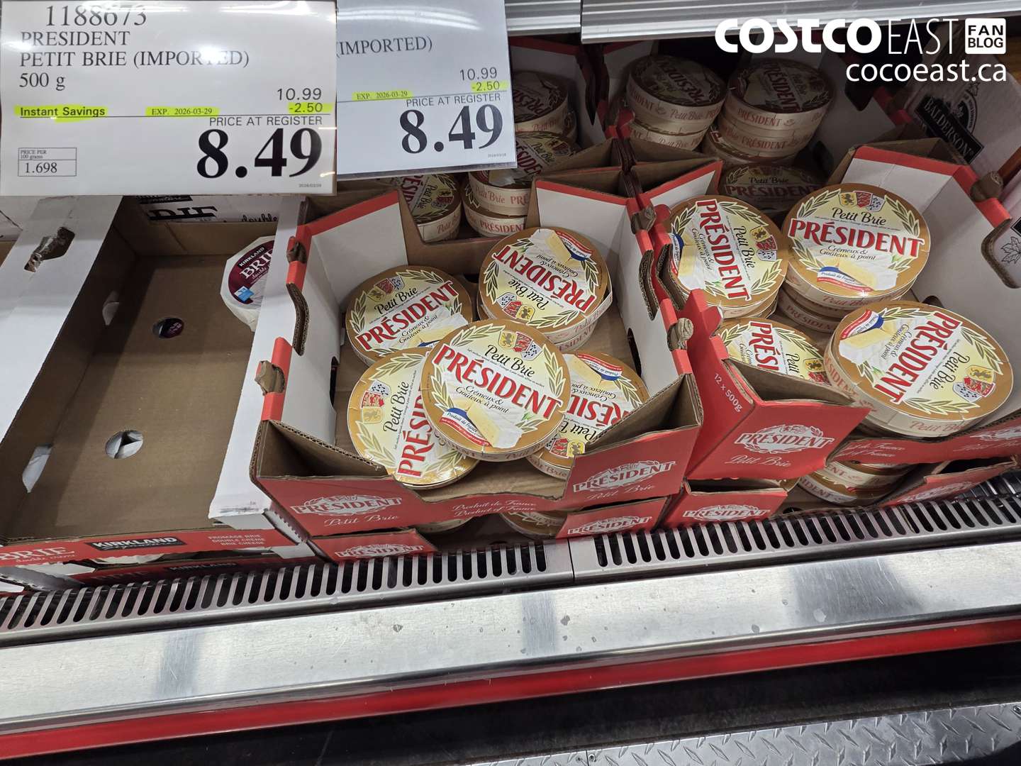 1188073 PRESIDENT PETIT BRIE (IMPORTED) 500 G ($2.50 INSTANT SAVINGS EXPIRES ON 2026-03-29) $8.49