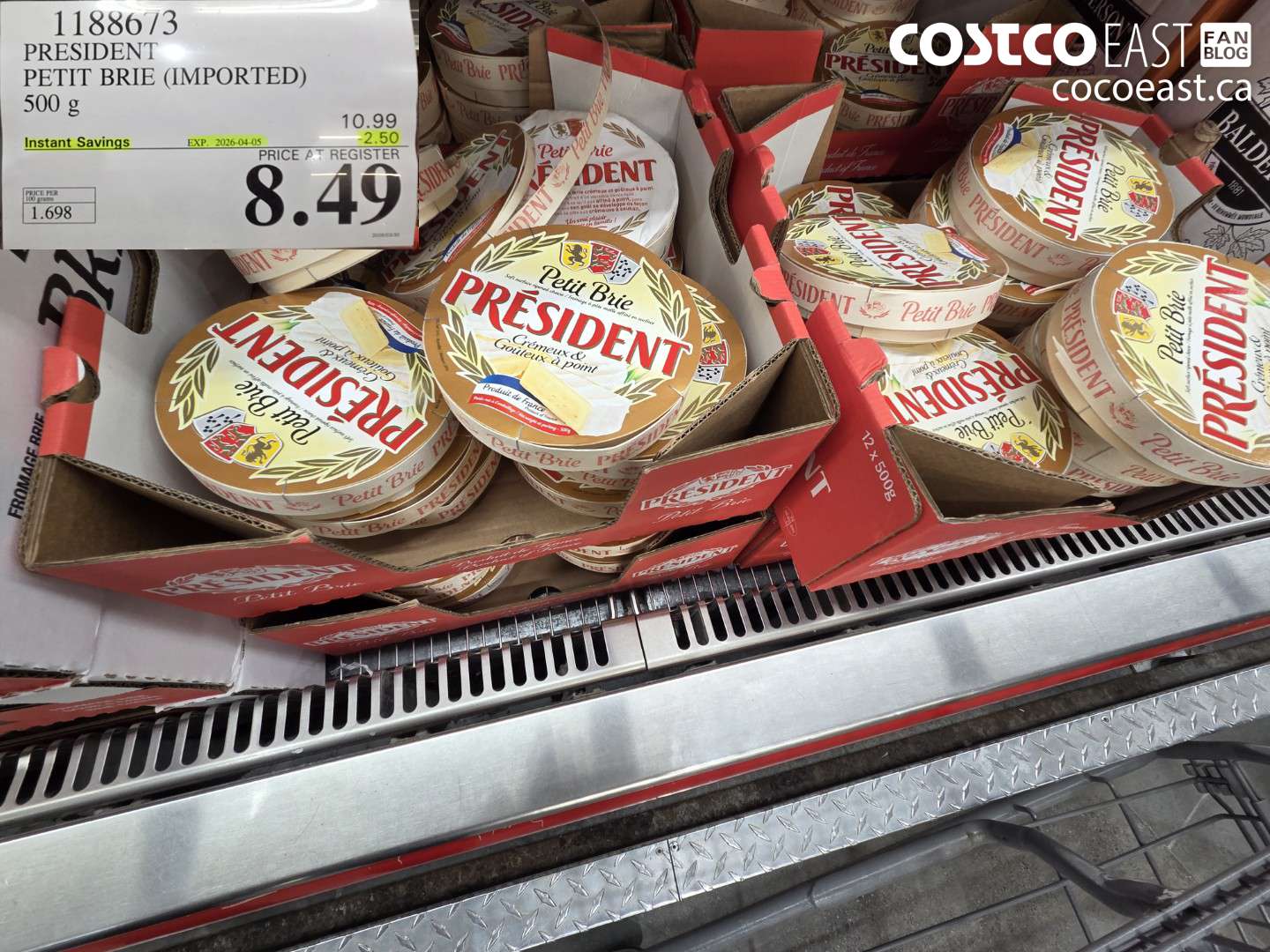 1188673 PRESIDENT PETIT BRIE (IMPORTED) 500 G ($2.50 INSTANT SAVINGS EXPIRES ON 2026-04-05) $8.49