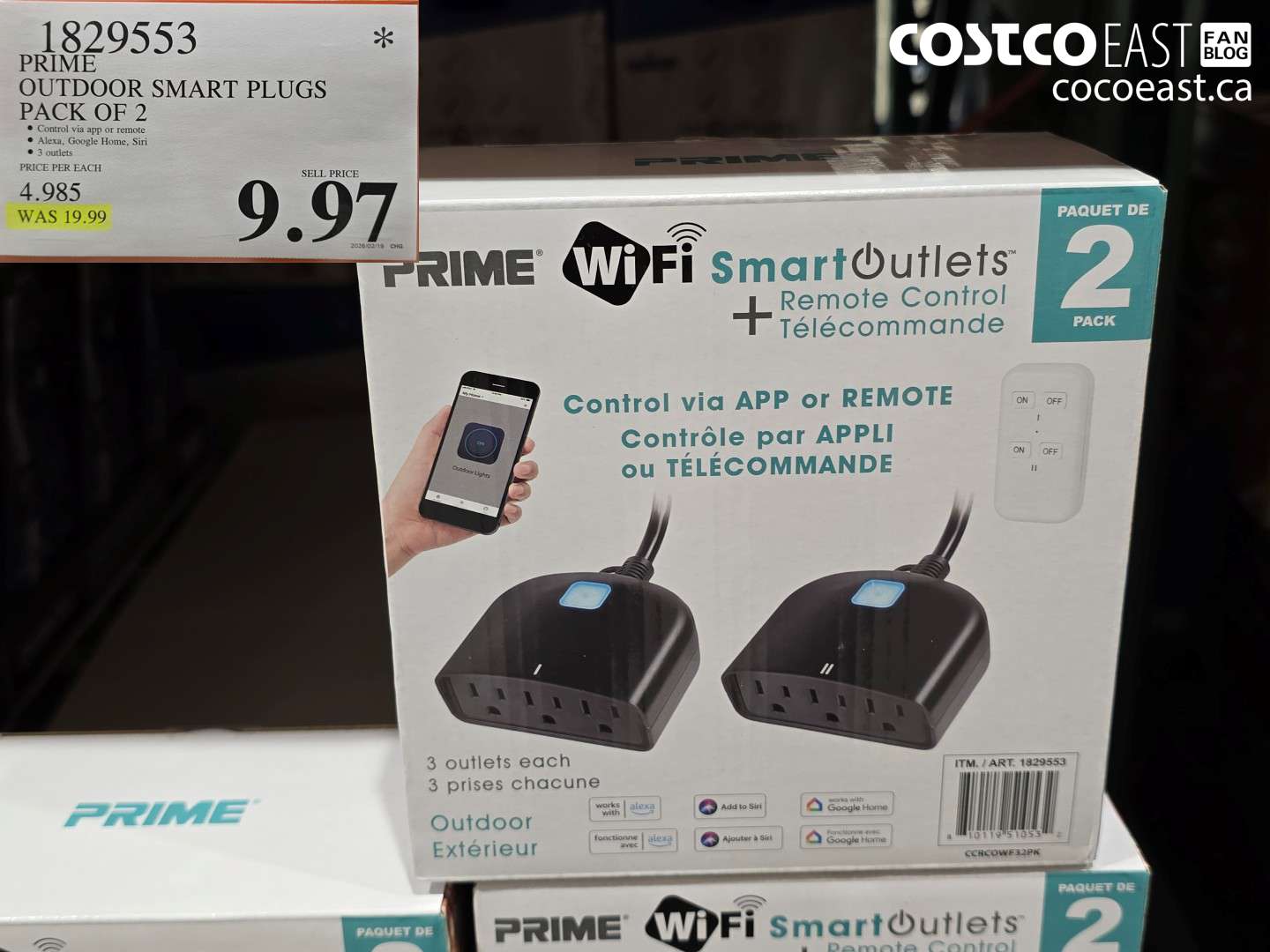 1829553 PRIME OUTDOOR SMART PLUGS PACK OF 2 $9.97