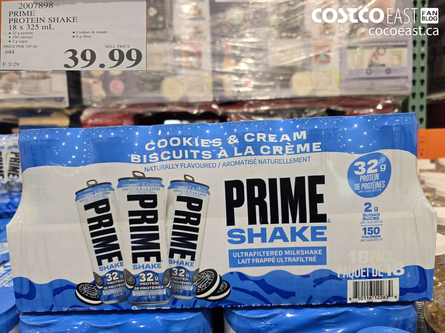 2007898 PRIME PROTEIN SHAKE 18 X 325 ML $39.99