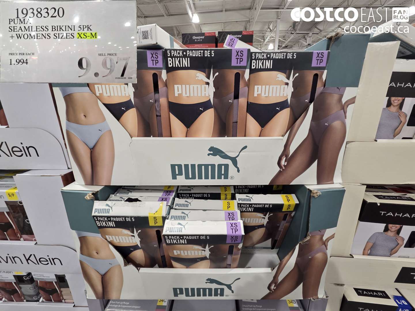 1938320 PUMA SEAMLESS BIKINI 5PK + WOMENS SIZES XS-M $9.97