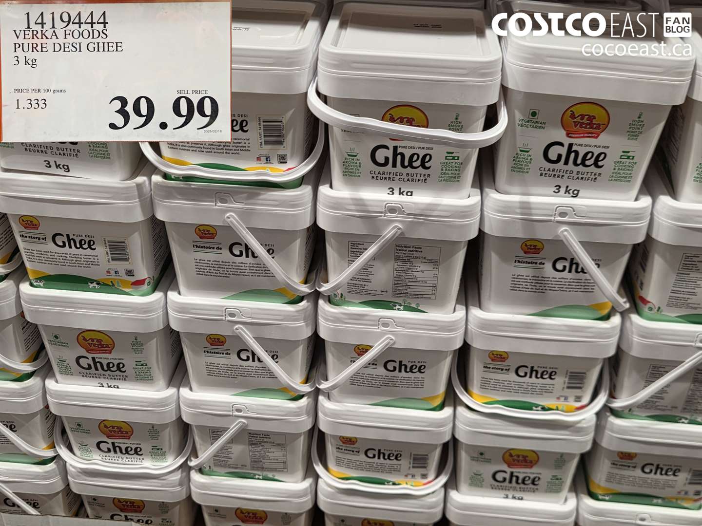 1419444 PURE DESI GHEE $39.99