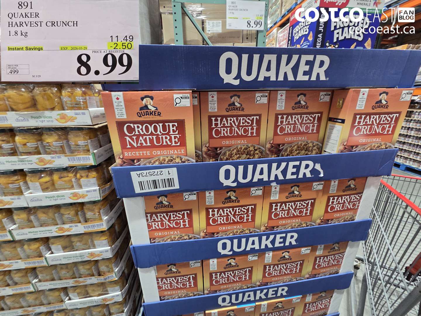891 QUAKER HARVEST CRUNCH 1.8 KG ($2.50 INSTANT SAVINGS EXPIRES ON 2026-03-29) $8.99
