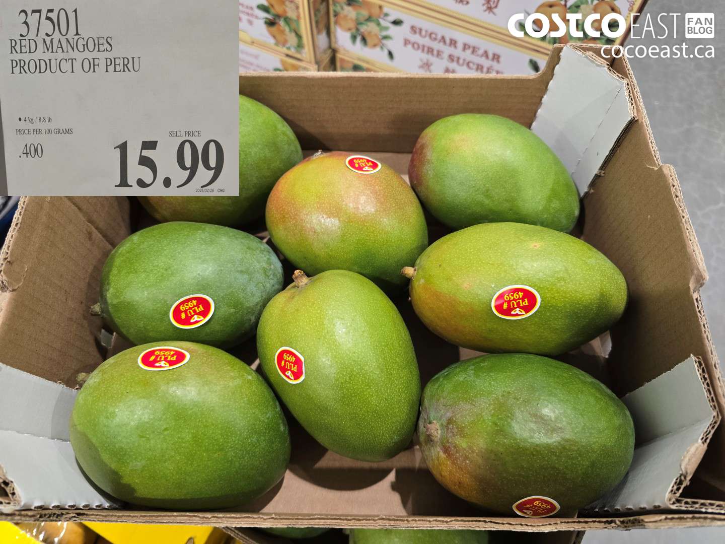 37501 RED MANGOES PRODUCT OF PERU $15.99