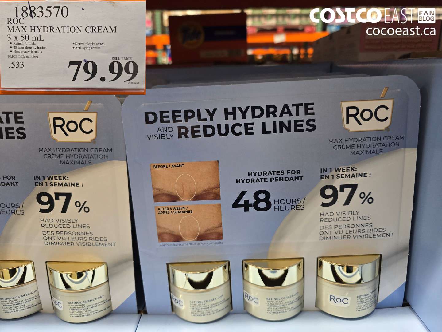 1883570 ROC MAX HYDRATION CREAM 3 X 50 ML $79.99