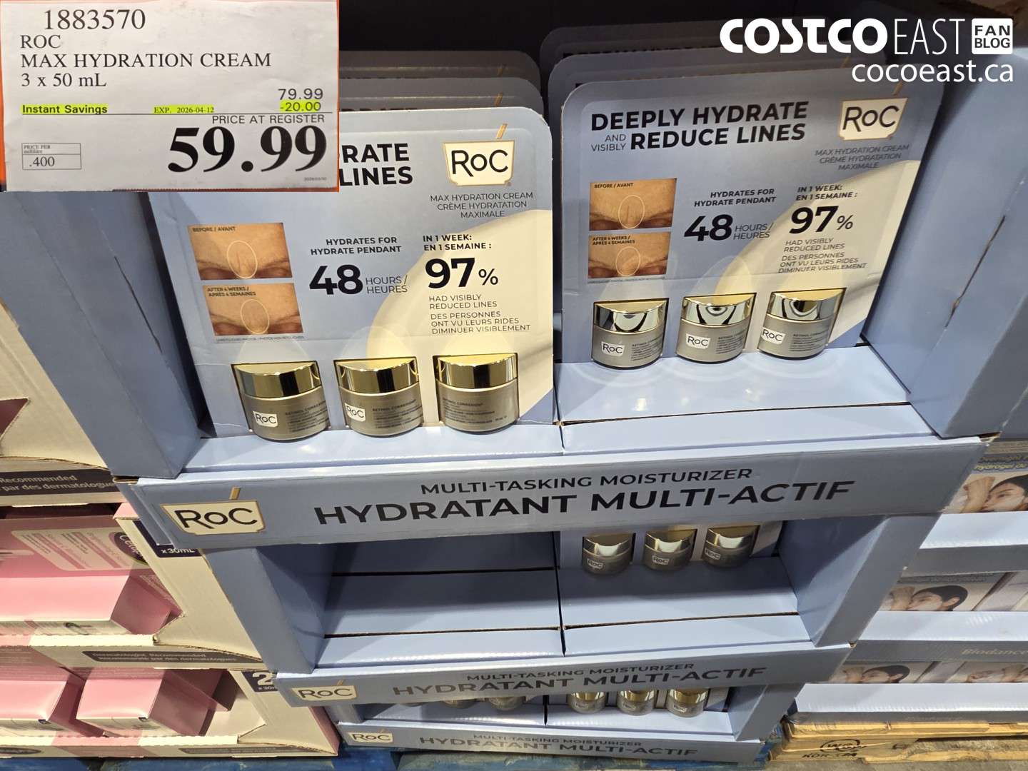 1883570 ROC MAX HYDRATION CREAM 3 X 50 ML ($20.00 INSTANT SAVINGS EXPIRES ON 2026-04-12) $59.99
