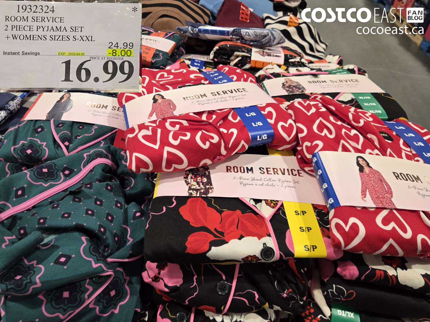 1932324 ROOM SERVICE 2 PIECE PYJAMA SET + WOMENS SIZES S-XXL ($8.00 INSTANT SAVINGS EXPIRES ON 2026-04-05) $16.99