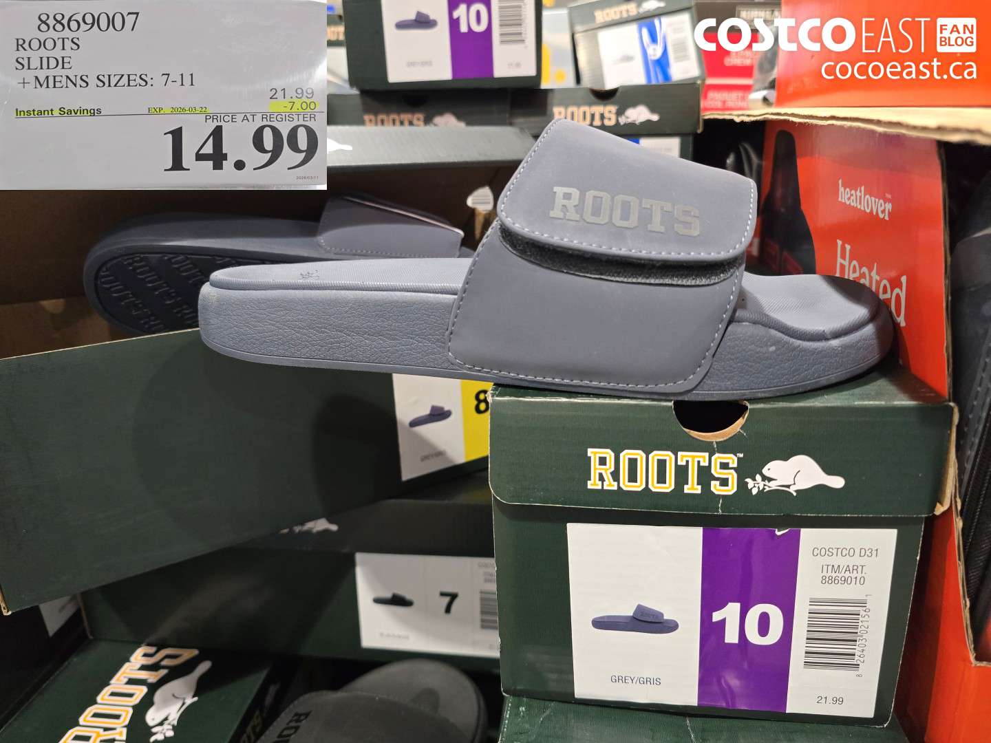 8869007 ROOTS SLIDE +MENS SIZES: 7-11 ($7.00 INSTANT SAVINGS EXPIRES ON 2026-03-22) $14.99