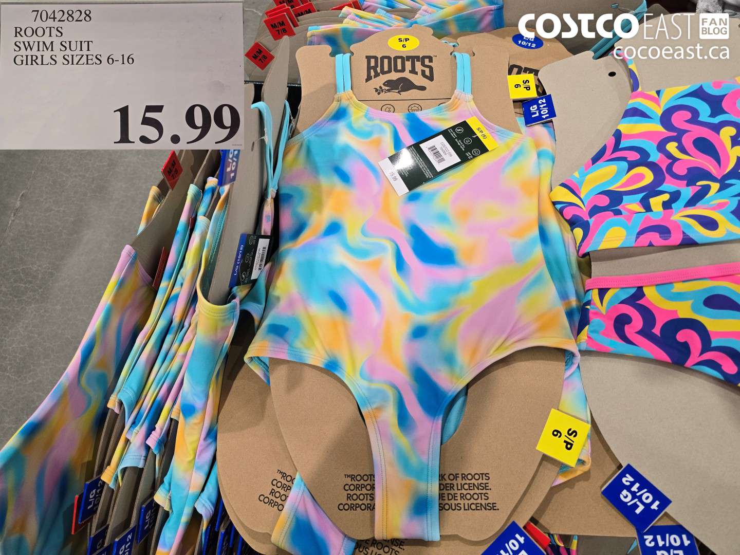 7042828 ROOTS SWIM SUIT GIRLS SIZES 6-16 $15.99