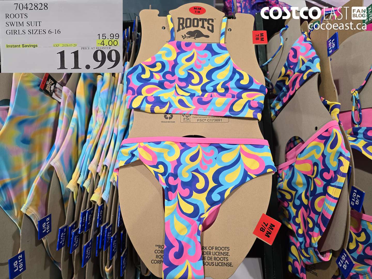 7042828 ROOTS SWIM SUIT GIRLS SIZES 6-16 ($4.00 INSTANT SAVINGS EXPIRES ON 2026-03-29) $11.99