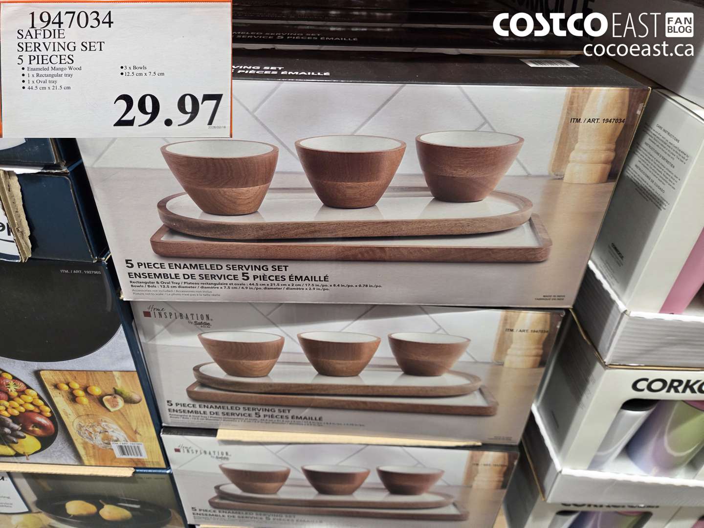 1947034 SAFDIE SERVING SET 5 PIECES $29.97