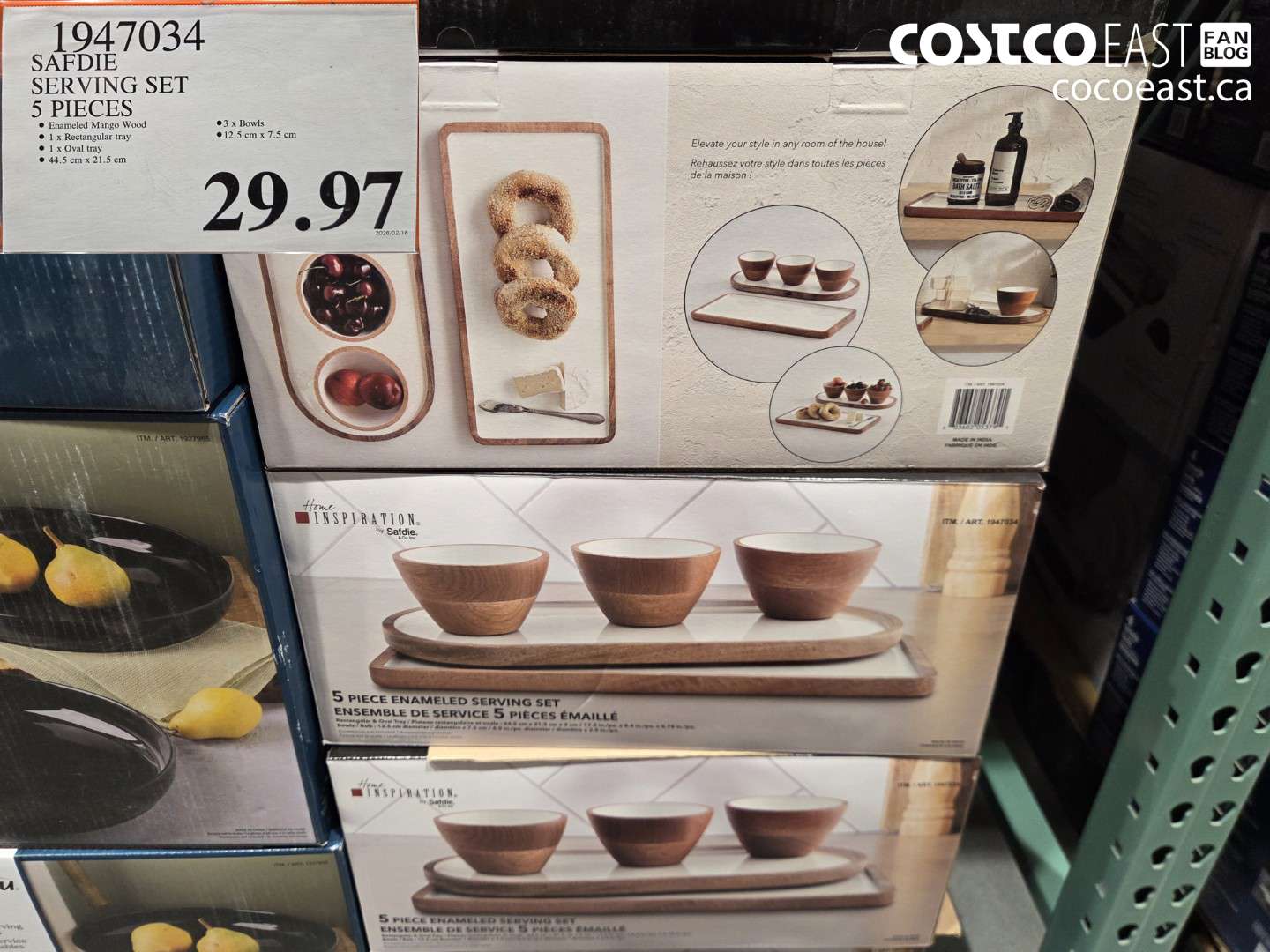 1947034 SAFDIE SERVING SET 5 PIECES $29.97