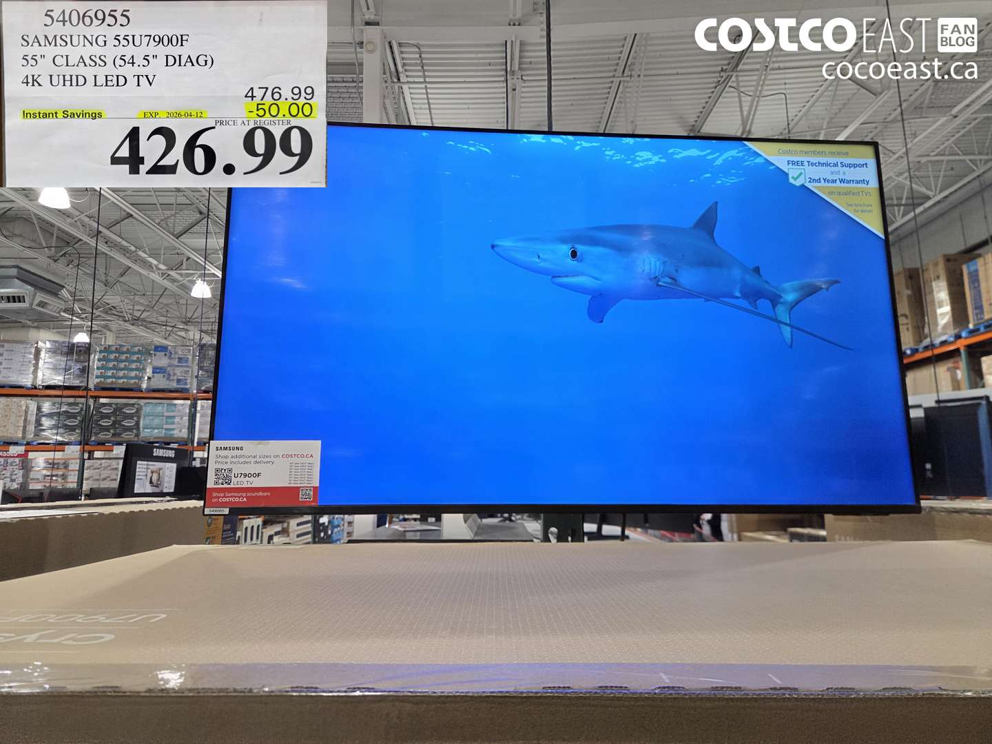 5406955 SAMSUNG 55U7900F 55 CLASS (54.5