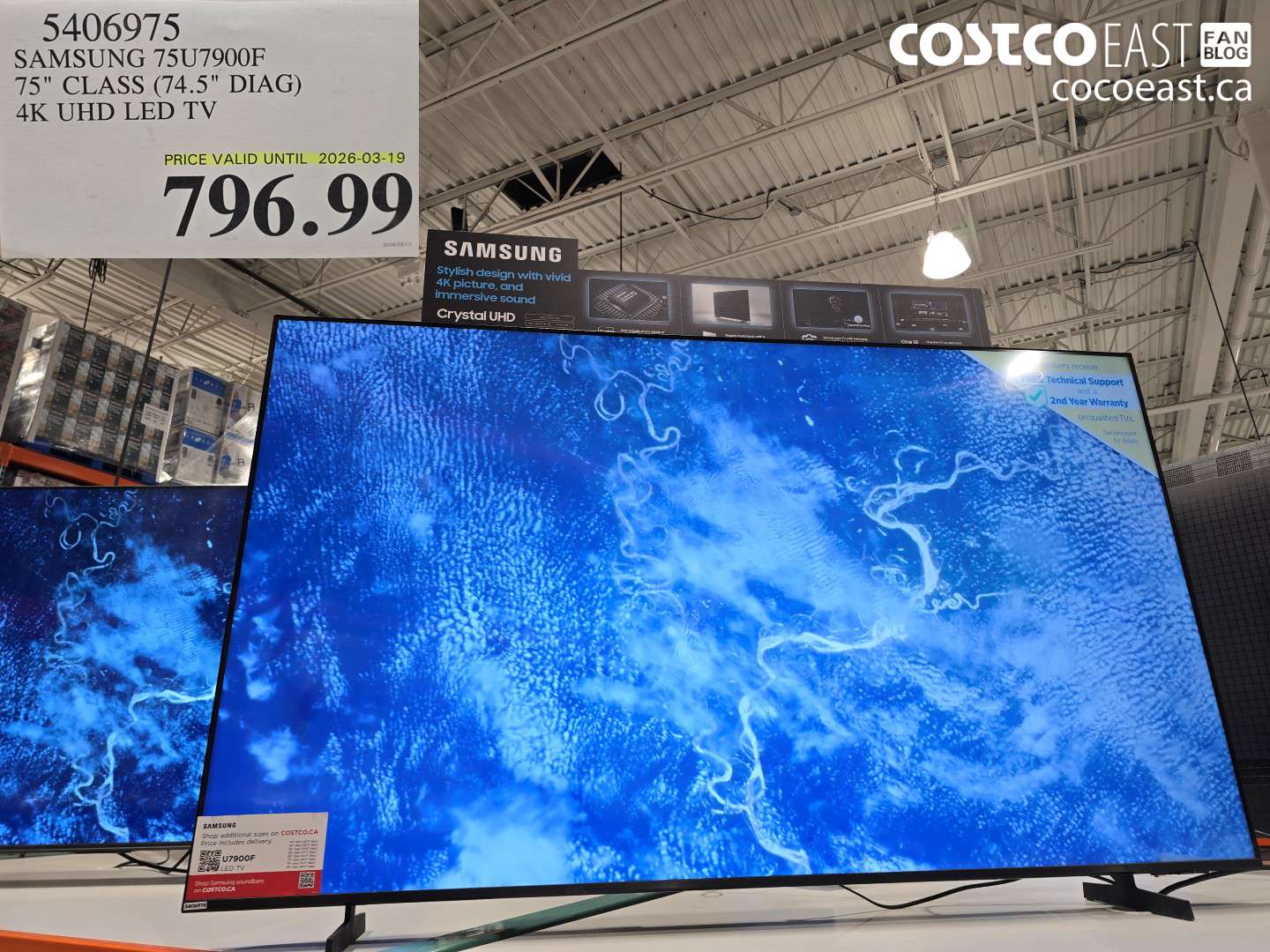 5406975 SAMSUNG 75U7900F 75-INCH CLASS (74.5 DIAG) 4K UHD LED TV $796.99