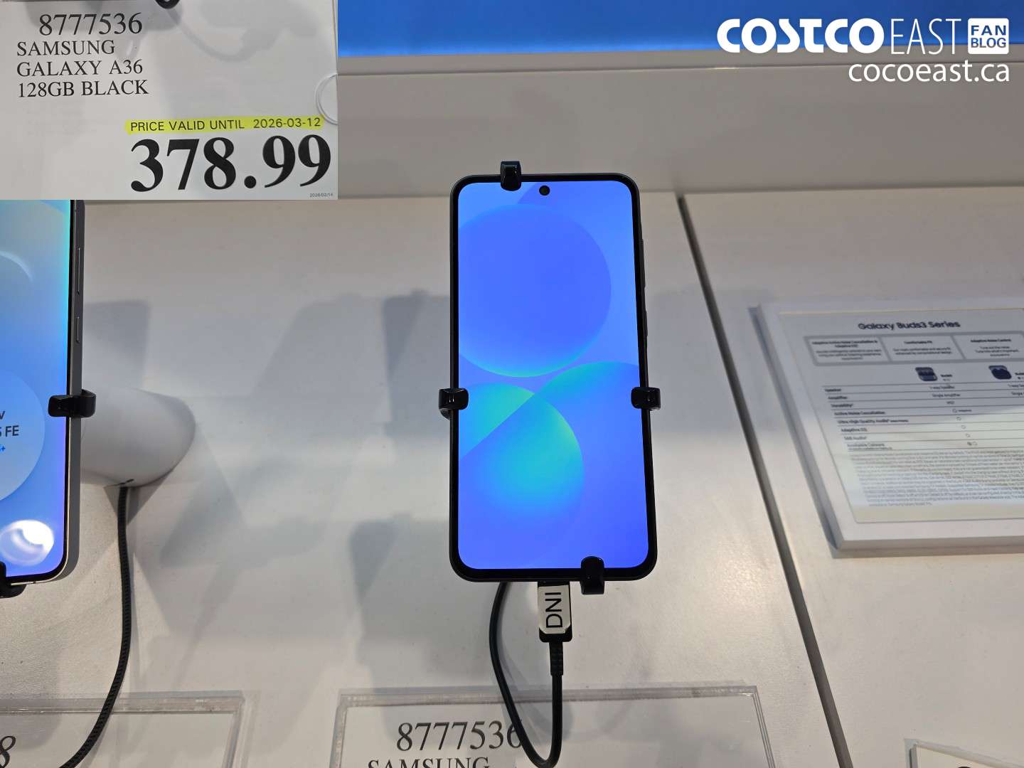 8777536 SAMSUNG GALAXY A36 128GB BLACK $378.99