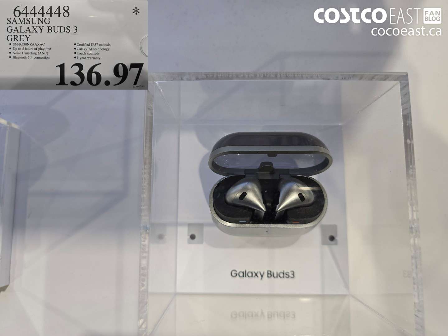 6444448 SAMSUNG GALAXY BUDS 3 GREY $136.97