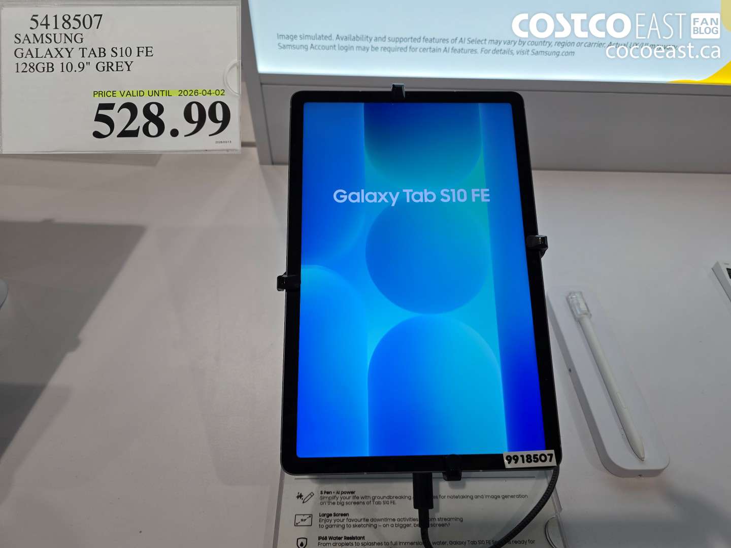 5418507 SAMSUNG GALAXY TAB S10 FE 128GB 10.9