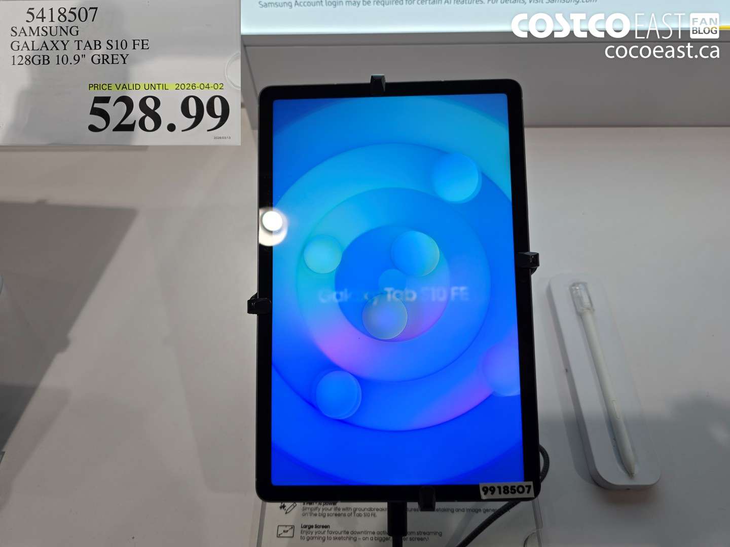 5418507 SAMSUNG GALAXY TAB S10 FE 128GB 10.9