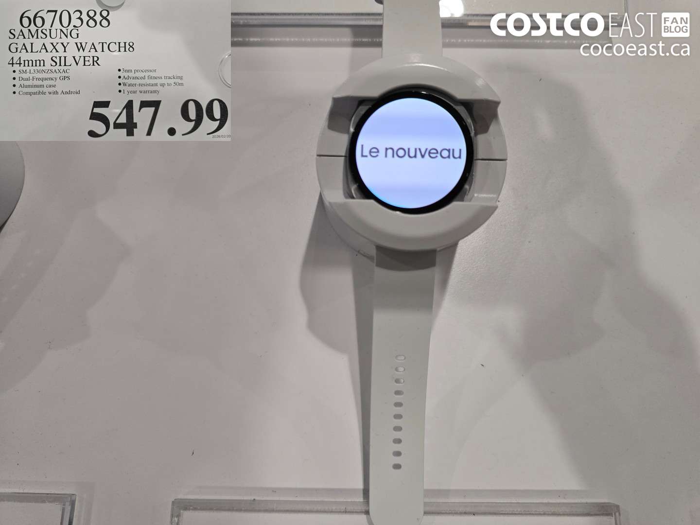 6670388 SAMSUNG GALAXY WATCH 44MM SILVER $547.99