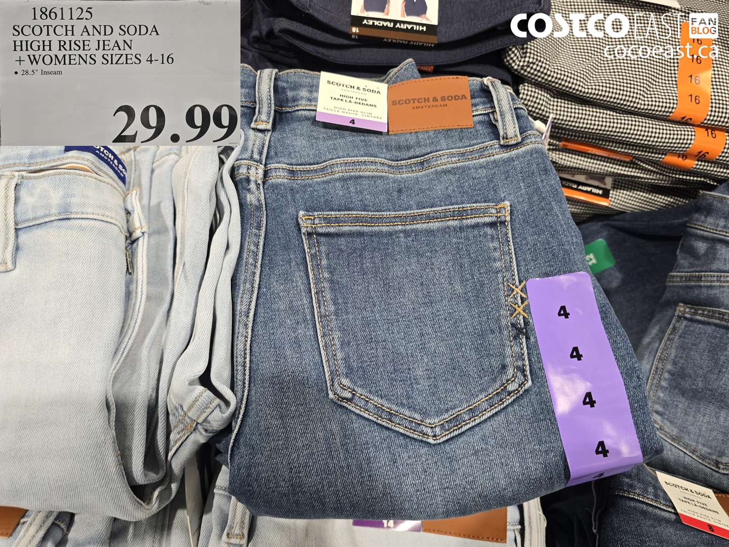1861125 SCOTCH AND SODA HIGH RISE JEAN + WOMENS SIZES 4-16 $29.99