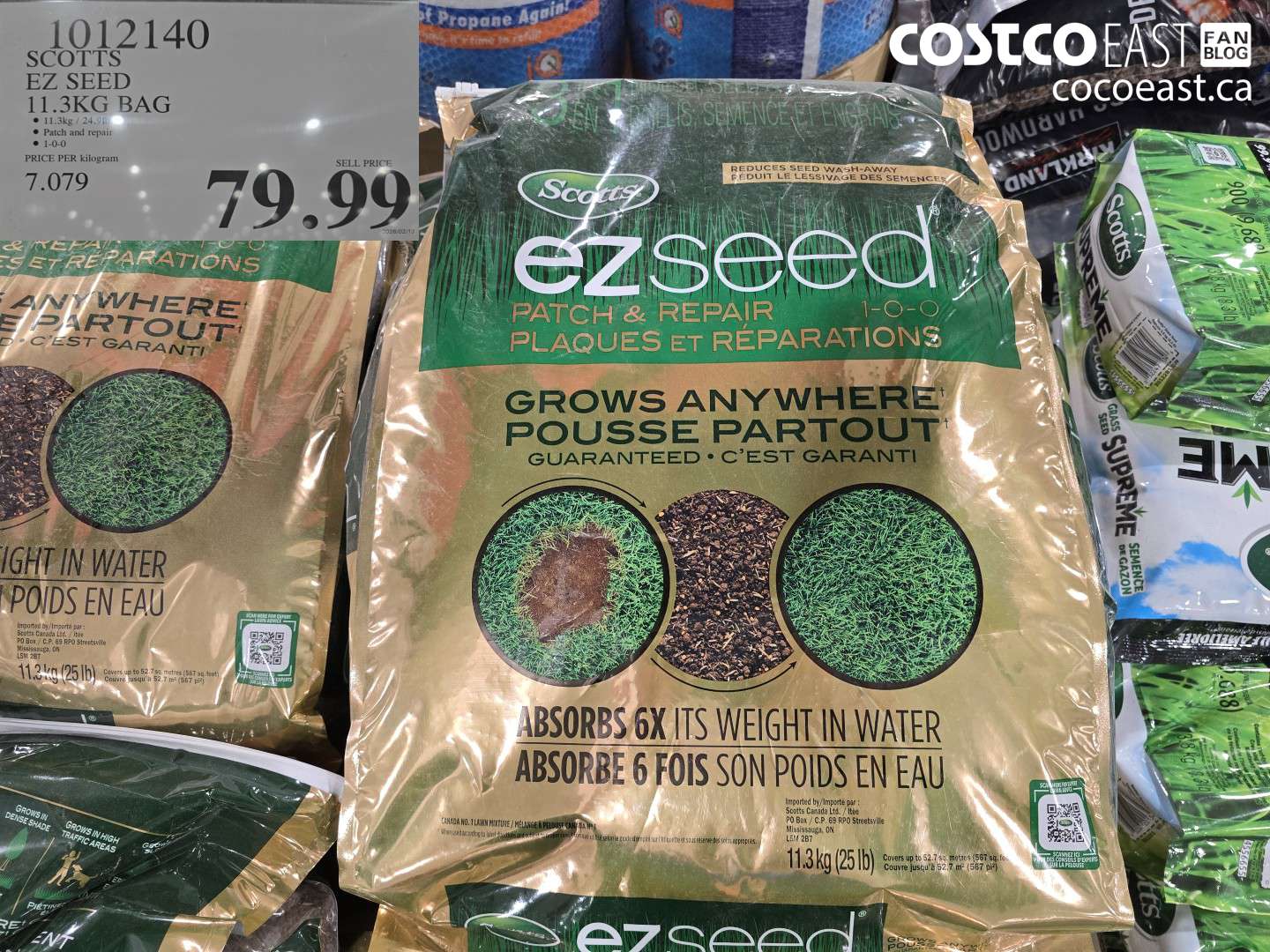 1012140 SCOTTS EZ SEED 11.3KG BAG $79.99