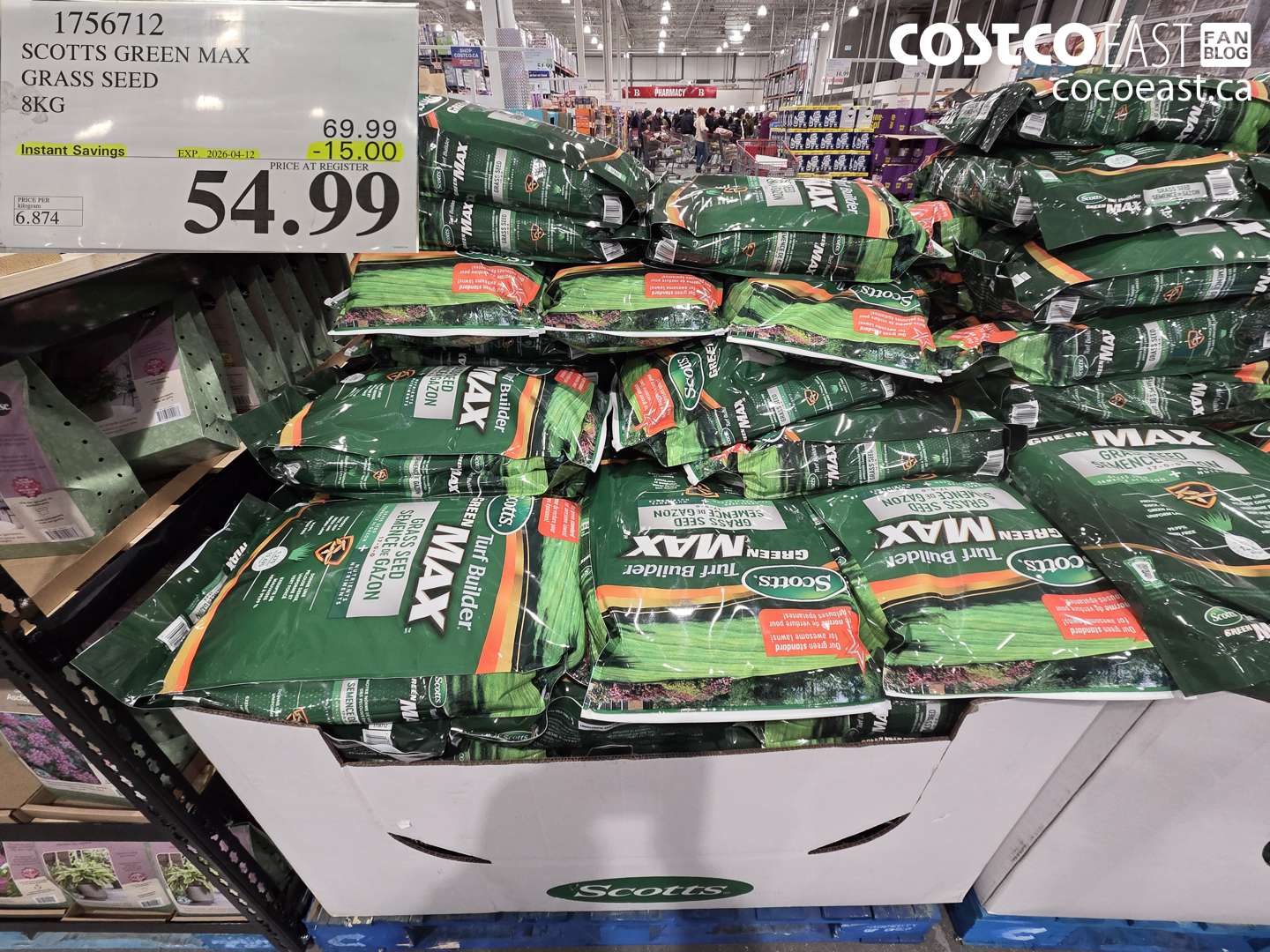 1756712 SCOTTS GREEN MAX GRASS SEED 8KG ($15.00 INSTANT SAVINGS EXPIRES ON 2026-04-12) $54.99