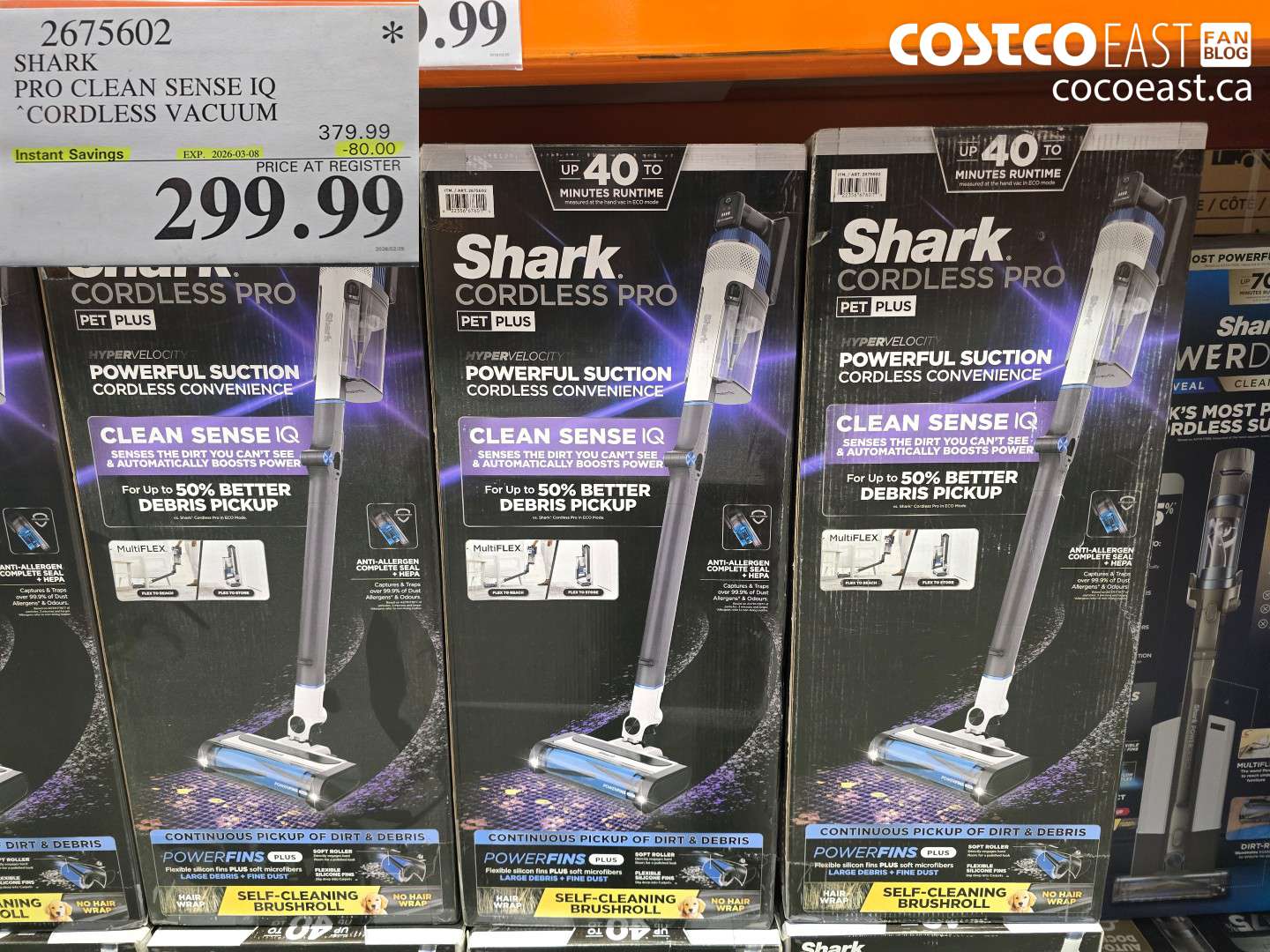 2675602 SHARK PRO CLEAN SENSE IQ CORDLESS VACUUM ($80.00 INSTANT SAVINGS EXPIRES ON 2026-03-08) $299.99