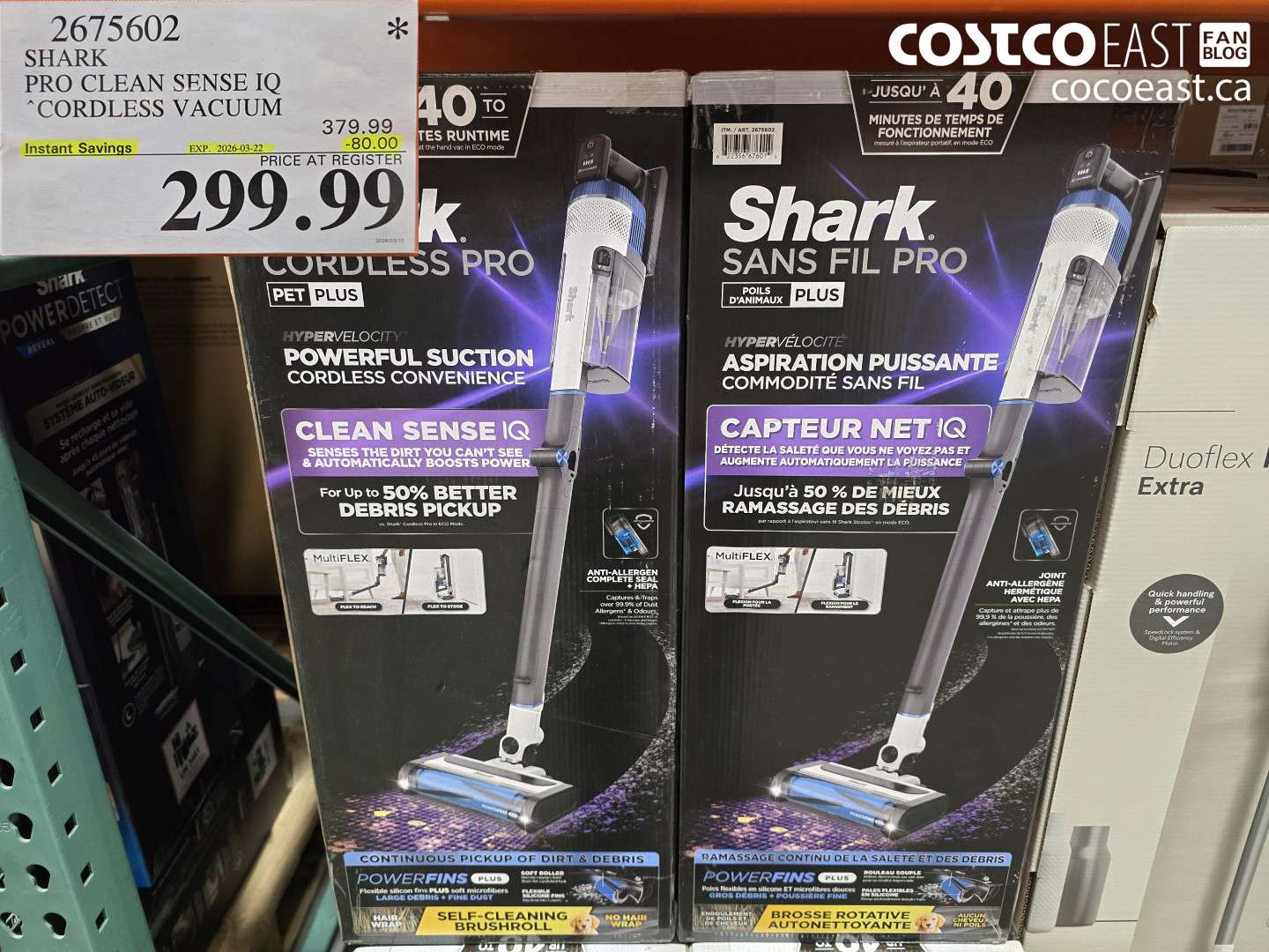 2675602 SHARK PRO CLEAN SENSE IQ CORDLESS VACUUM ($80.00 INSTANT SAVINGS EXPIRES ON 2026-03-22) $299.99