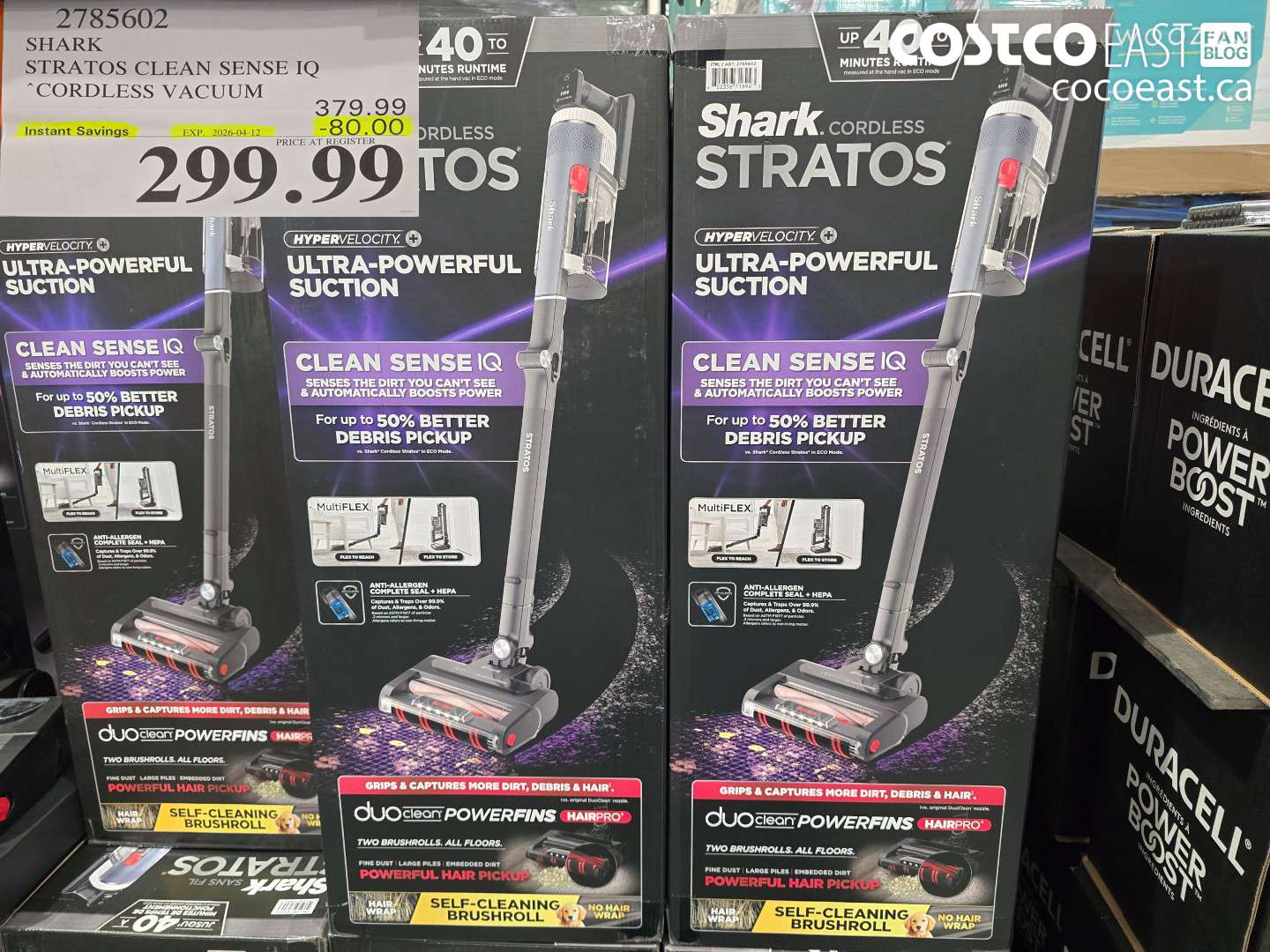 2785602 SHARK STRATOS CLEAN SENSE IQ CORDLESS VACUUM ($80.00 INSTANT SAVINGS EXPIRES ON 2026-04-12) $299.99