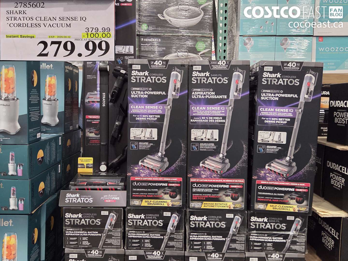 2785602 SHARK STRATOS CLEAN SENSE IQ CORDLESS VACUUM ($100.00 INSTANT SAVINGS EXPIRES ON 2026-04-12) $279.99