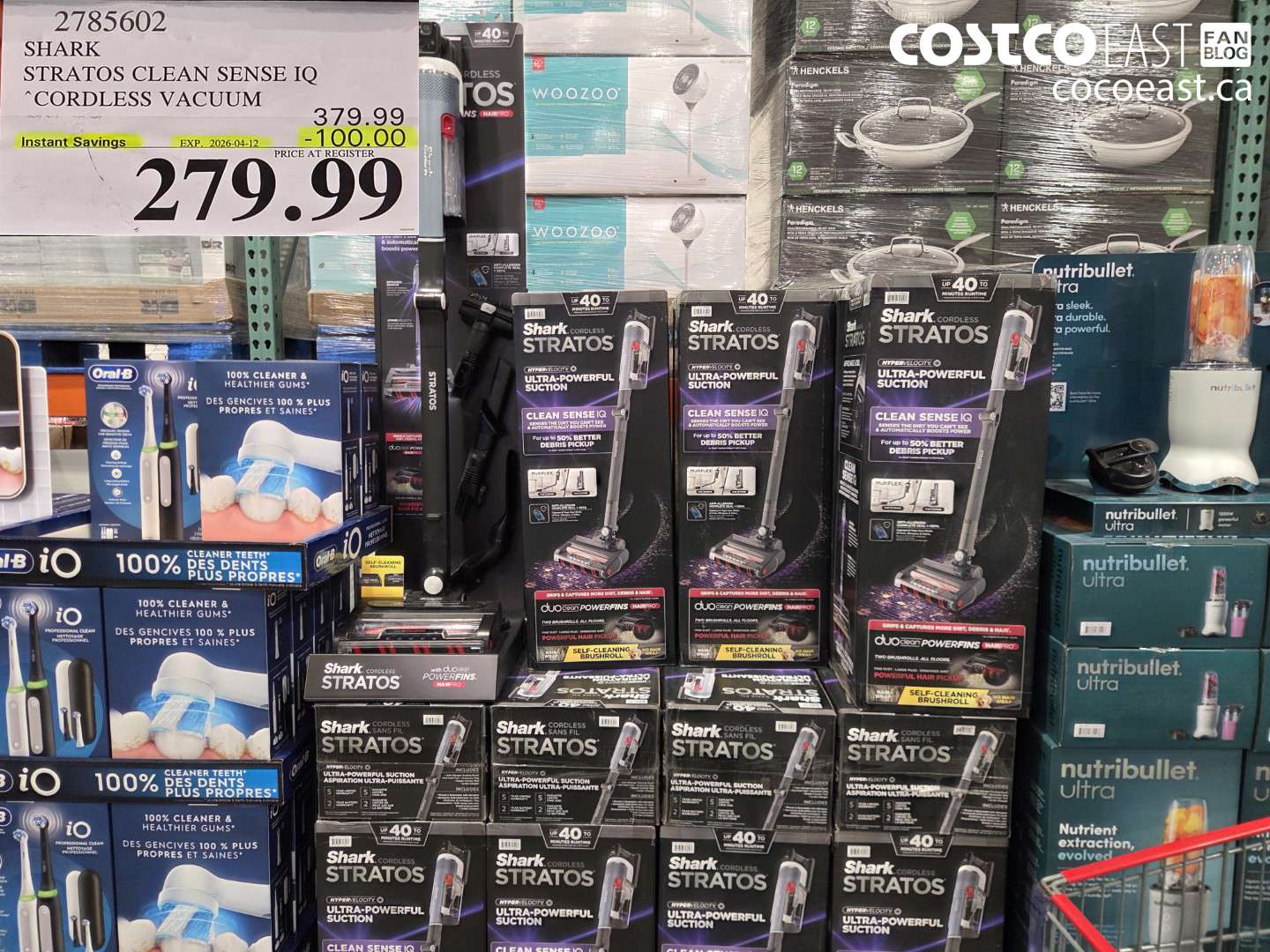 2785602 SHARK STRATOS CLEAN SENSE IQ CORDLESS VACUUM ($100.00 INSTANT SAVINGS EXPIRES ON 2026-04-12) $279.99