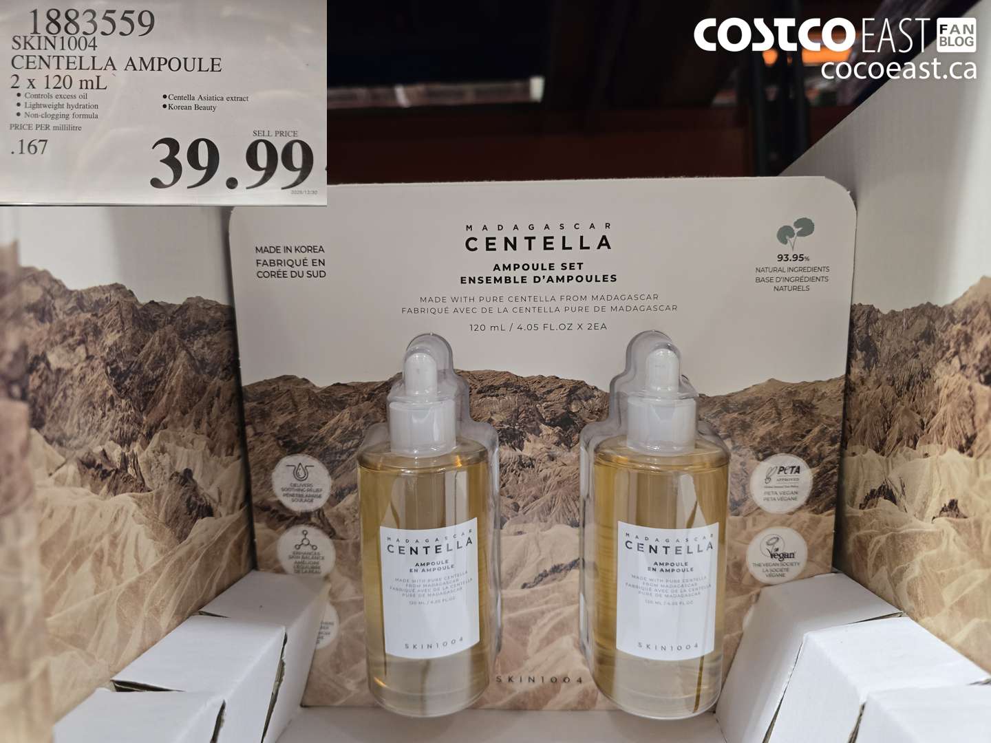 1883559 SKIN1004 CENTELLA AMPOULE 2 X 120 ML 2 X 120 ML $39.99