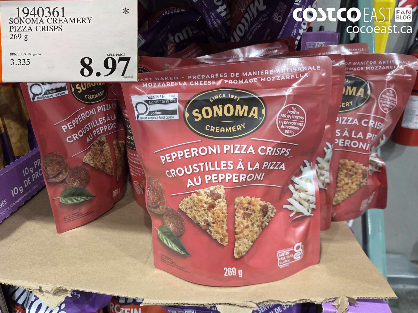 1940361 SONOMA CREAMERY PIZZA CRISPS $8.97