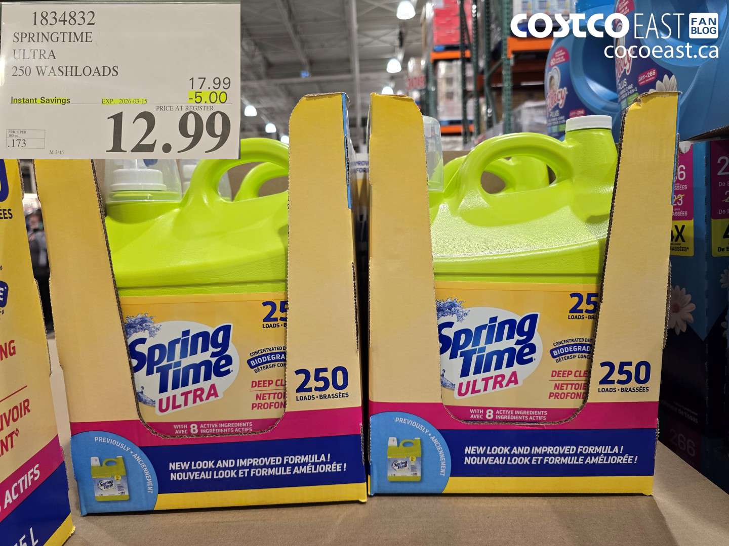 1834832 SPRINGTIME ULTRA 250 WASHLOADS ($5.00 INSTANT SAVINGS EXPIRES ON 2026-03-15) $12.99