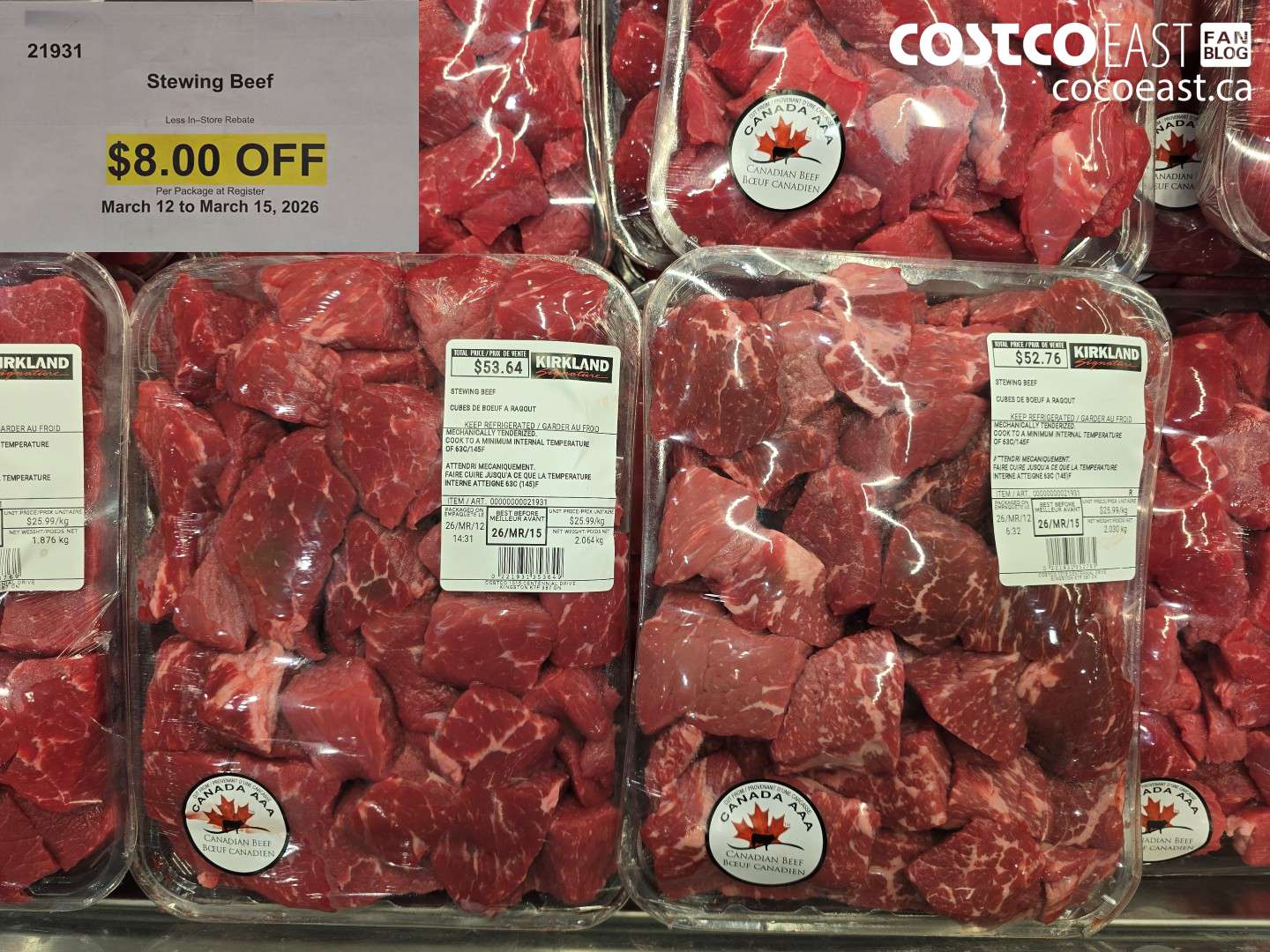 21931 STEWING BEEF ($8.00 INSTANT SAVINGS)