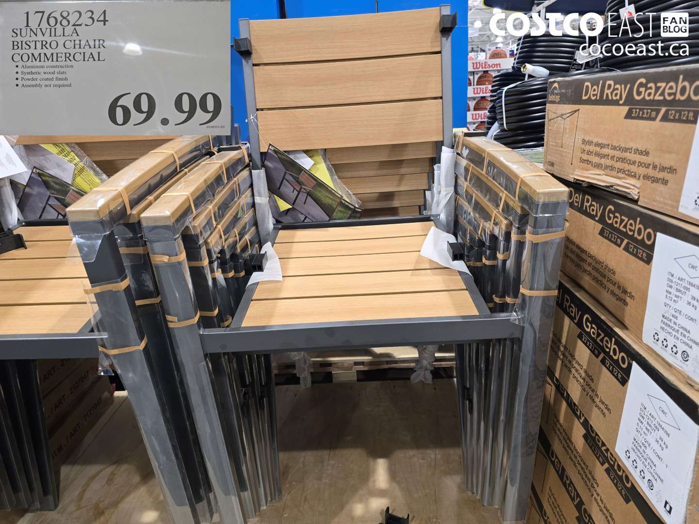 1768234 SUNVILLA BISTRO CHAIR COMMERCIAL $69.99