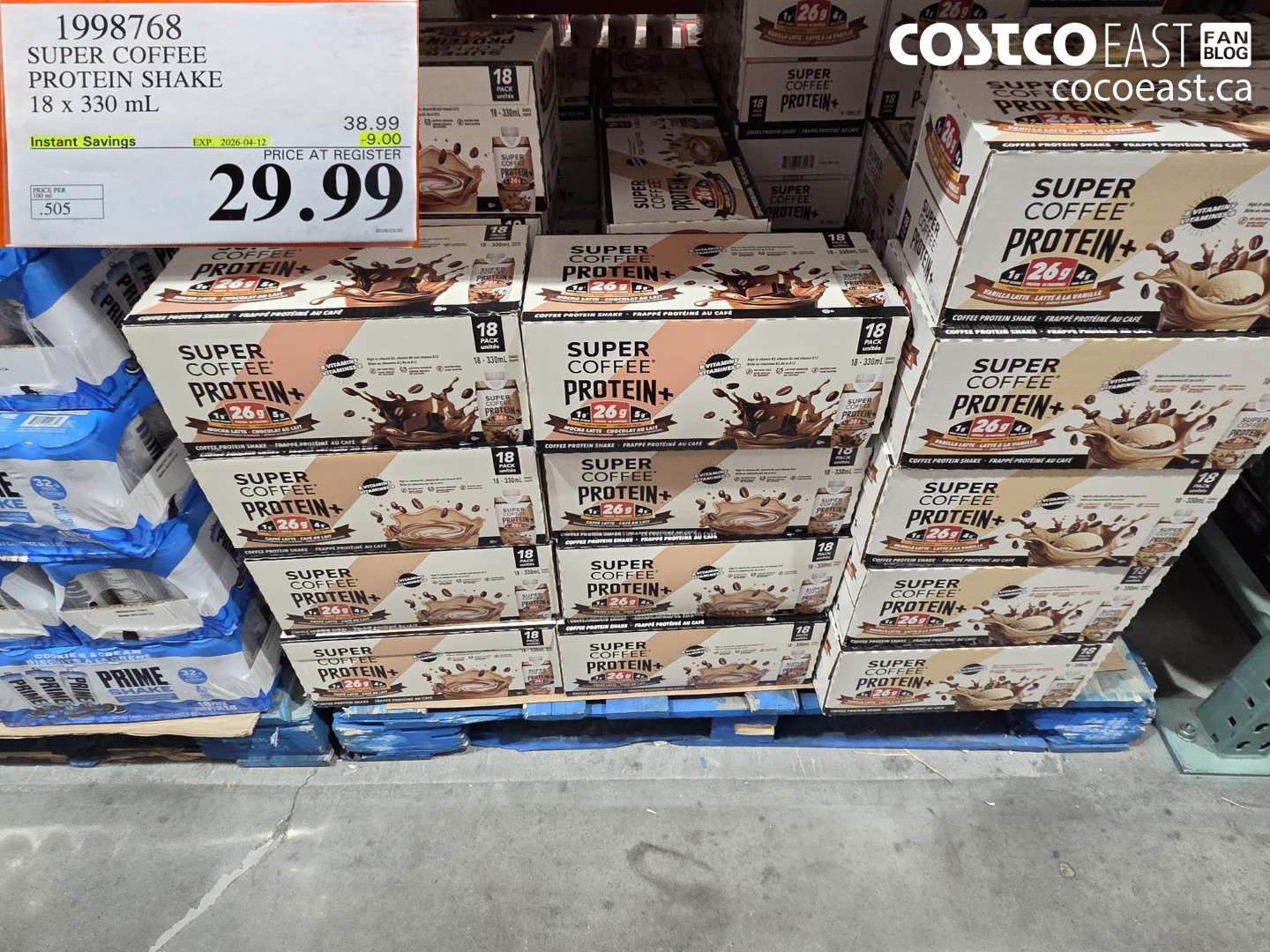 1998768 SUPER COFFEE PROTEIN SHAKE 18 X 330 ML ($9.00 INSTANT SAVINGS EXPIRES ON 2026-04-12) $29.99