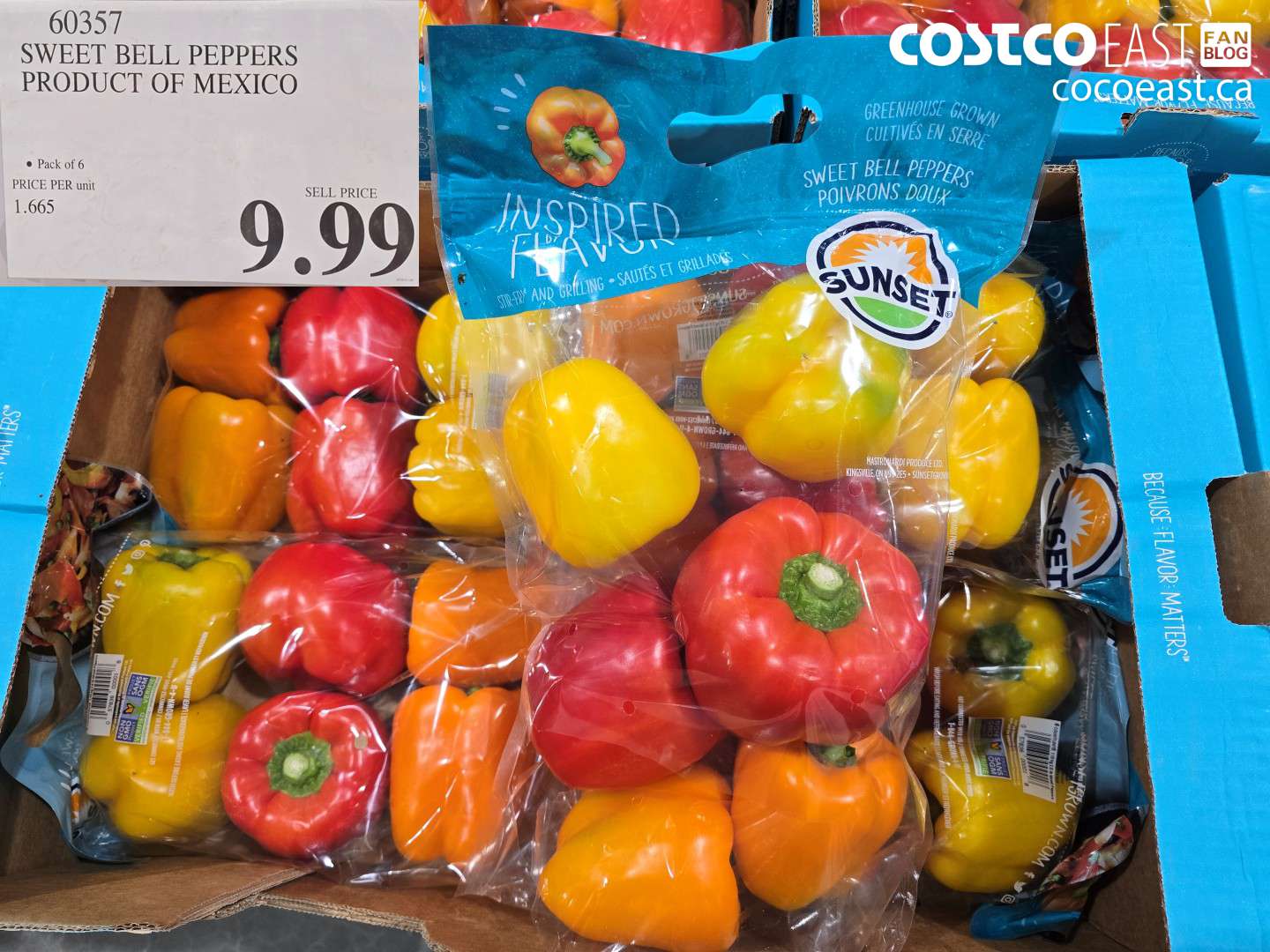 60357 SWEET BELL PEPPERS PRODUCT OF MEXICO $9.99