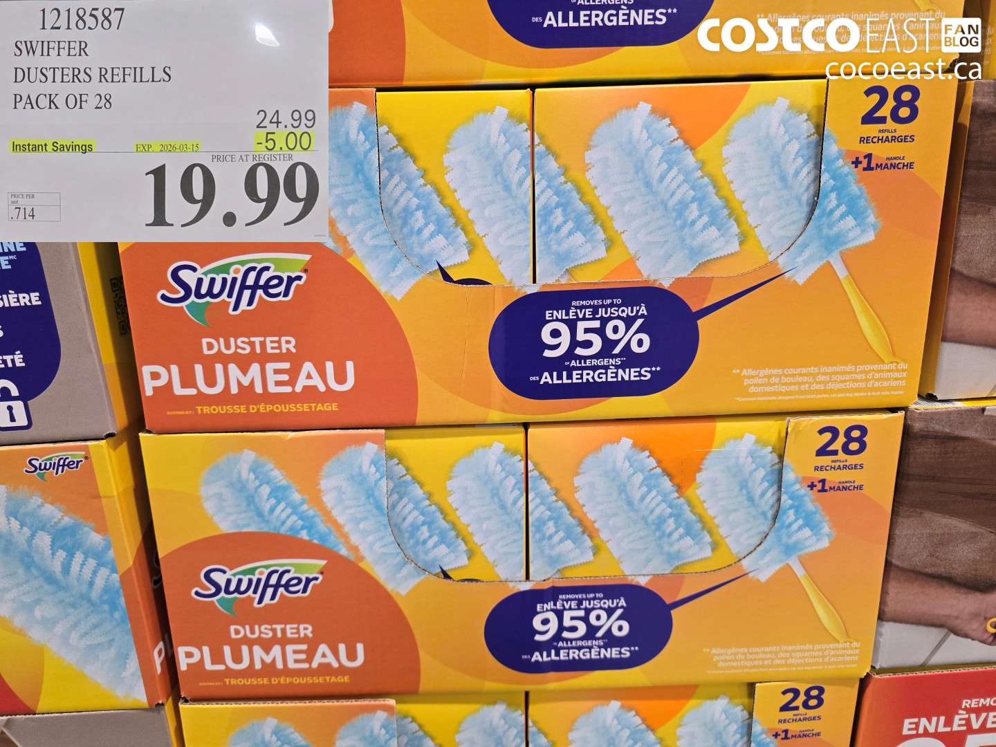 1218587 SWIFFER DUSTERS REFILLS PACK OF 28 ($5.00 INSTANT SAVINGS EXPIRES ON 2026-03-15) $19.99